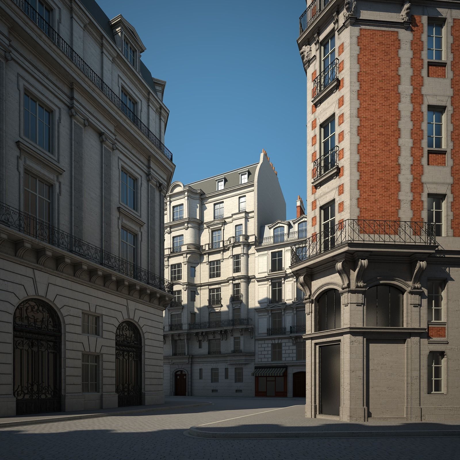 Boulevard city street in paris 3D model_19