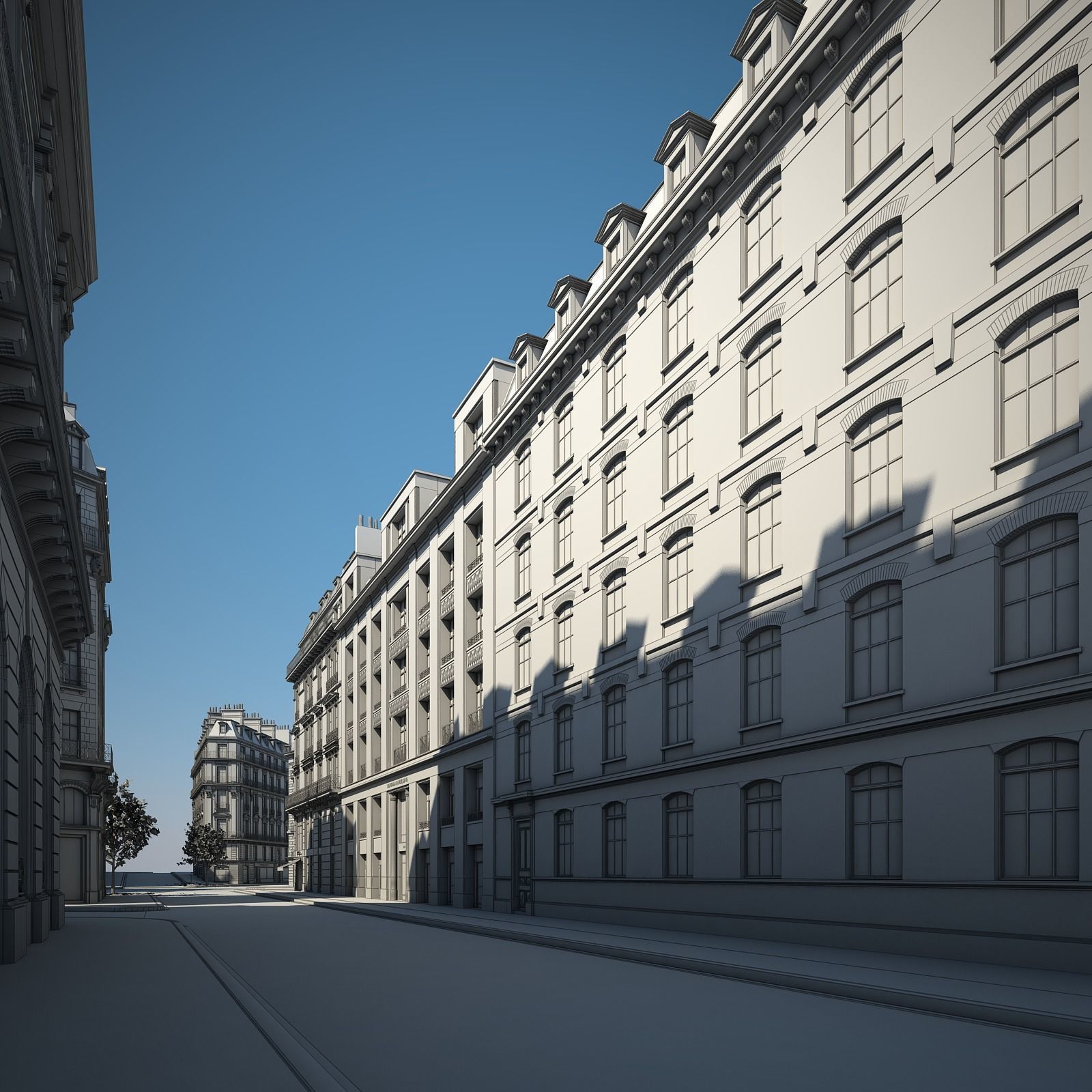 Boulevard city street in paris 3D model_49