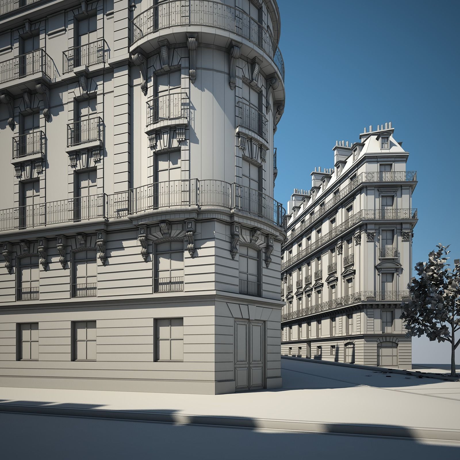 Boulevard city street in paris 3D model_61