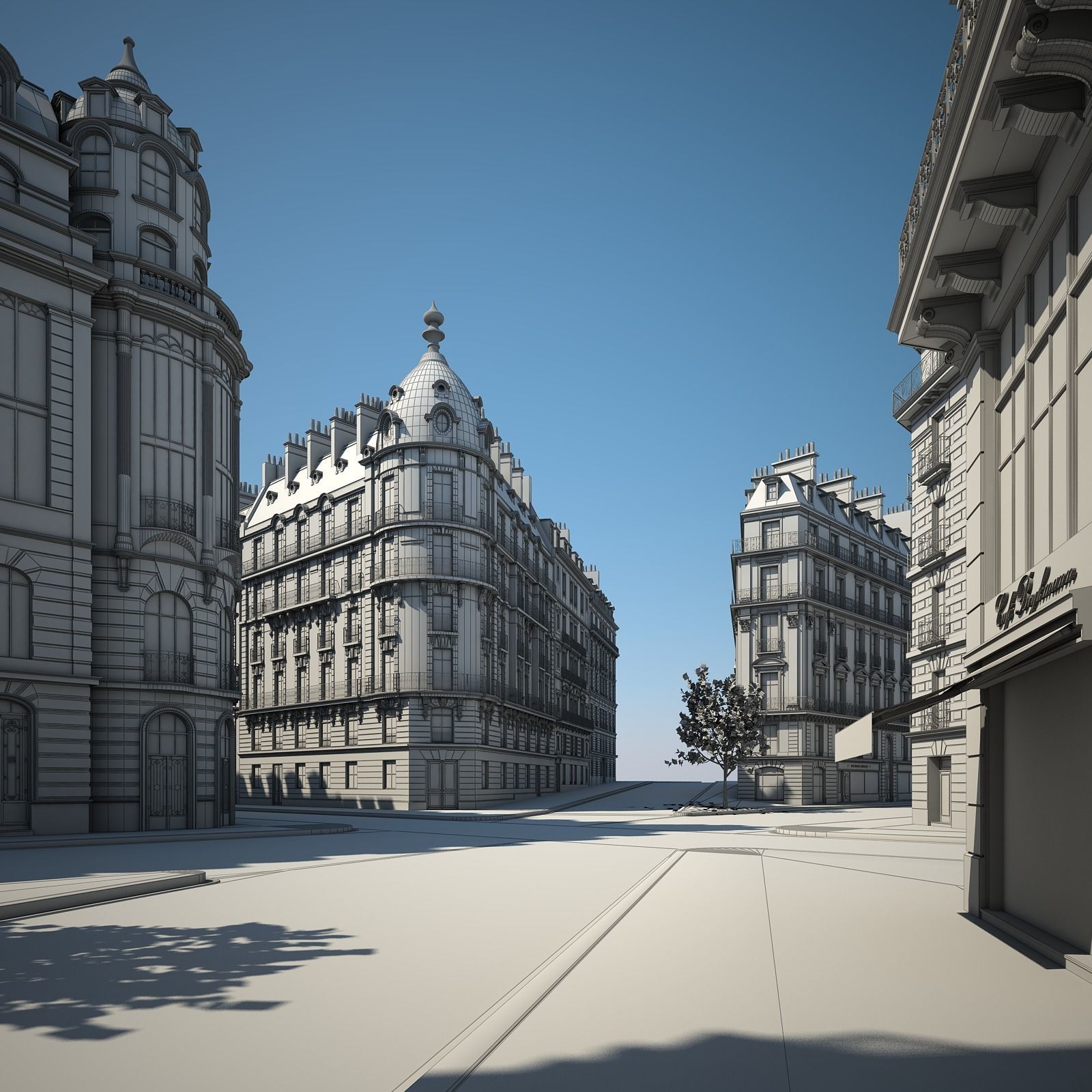 Boulevard city street in paris 3D model_44