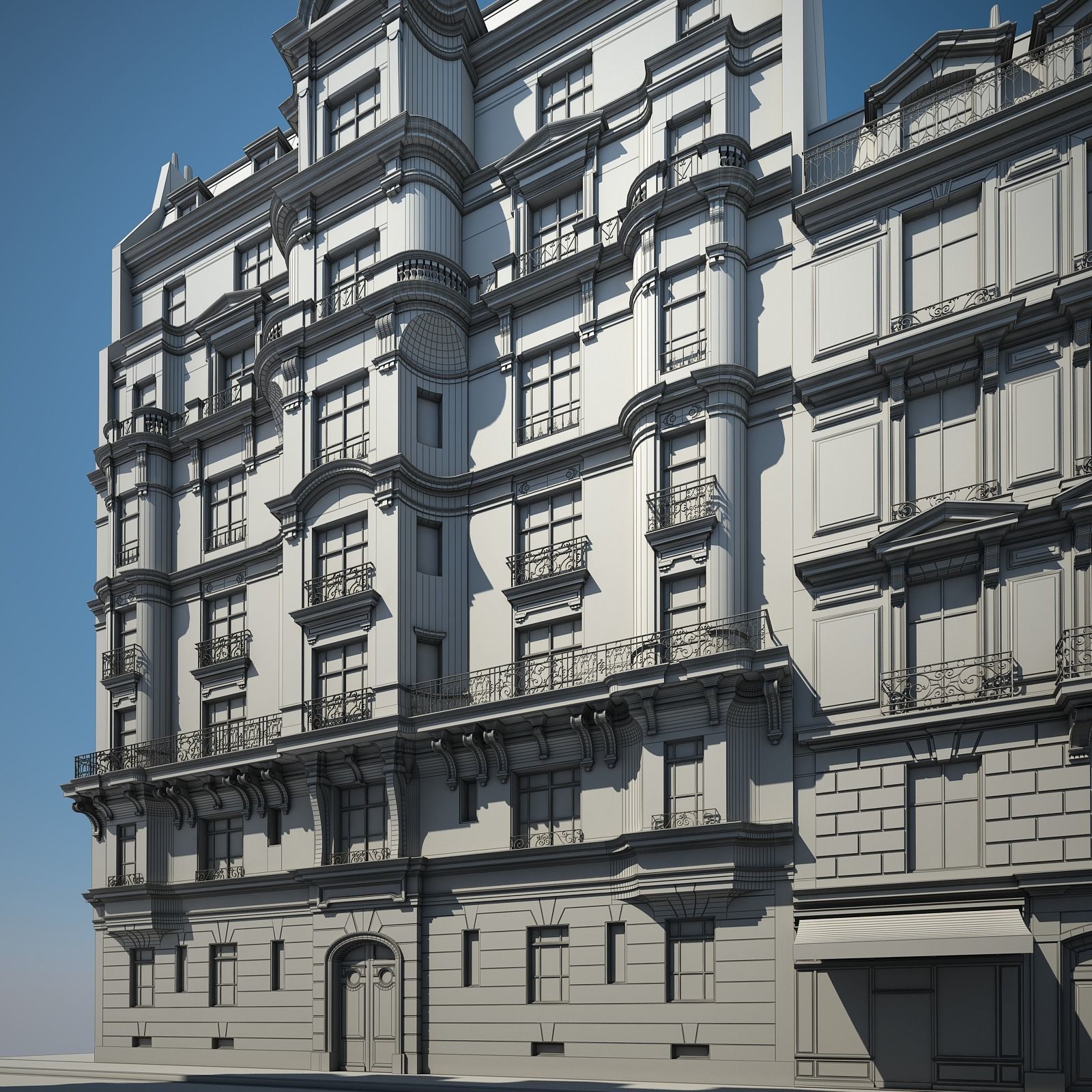 Boulevard city street in paris 3D model_54