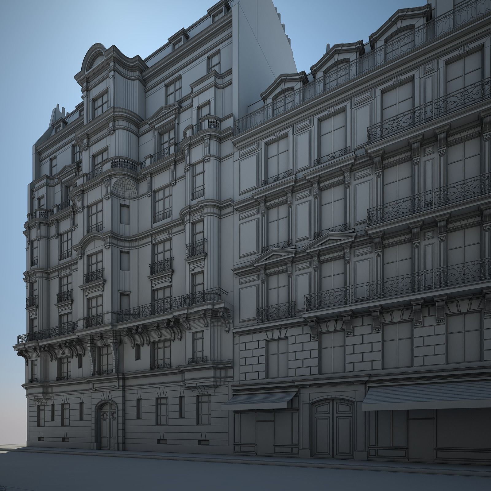 Boulevard city street in paris 3D model_62