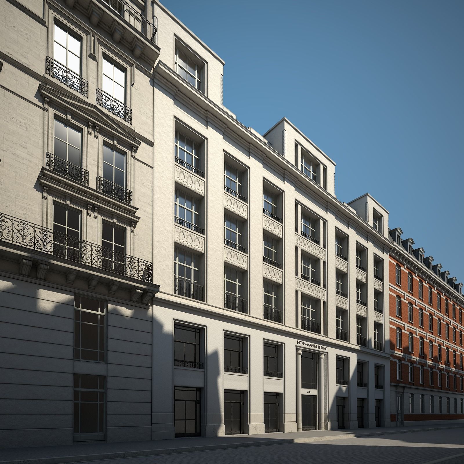 Boulevard city street in paris 3D model_35