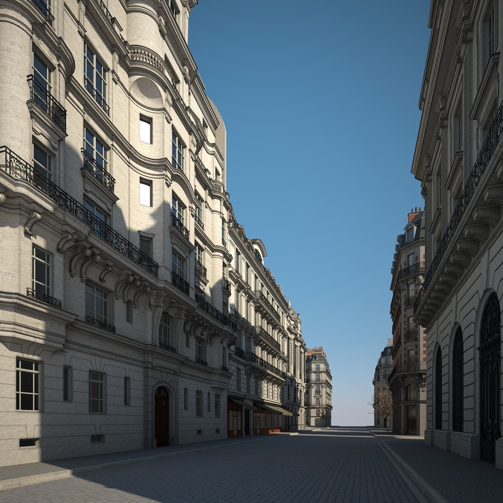 Boulevard city street in paris 3D model_18
