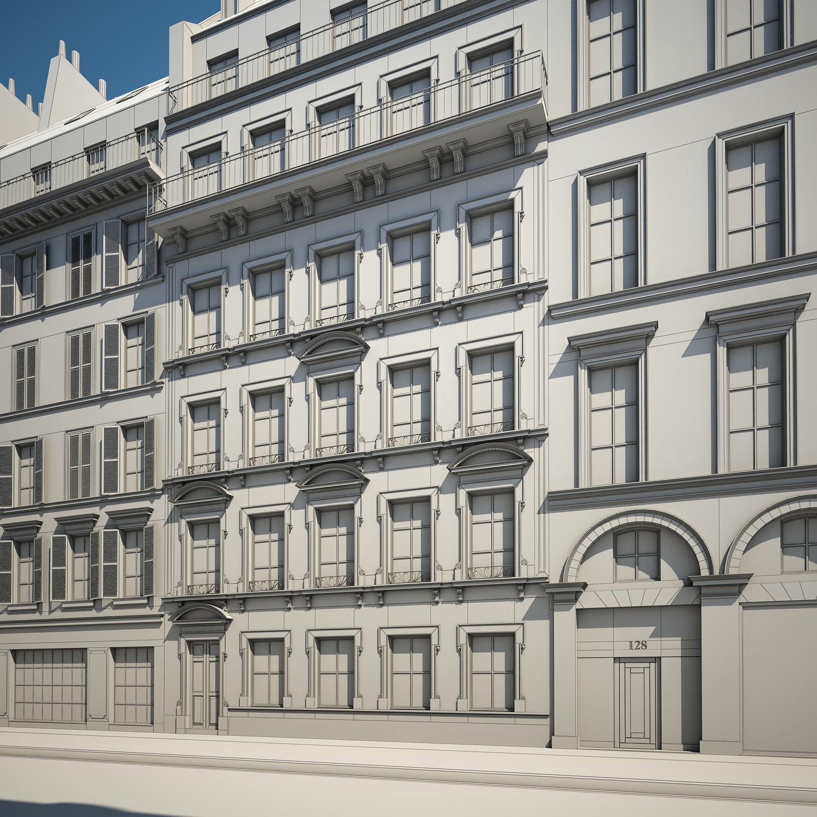 Boulevard city street in paris 3D model_58