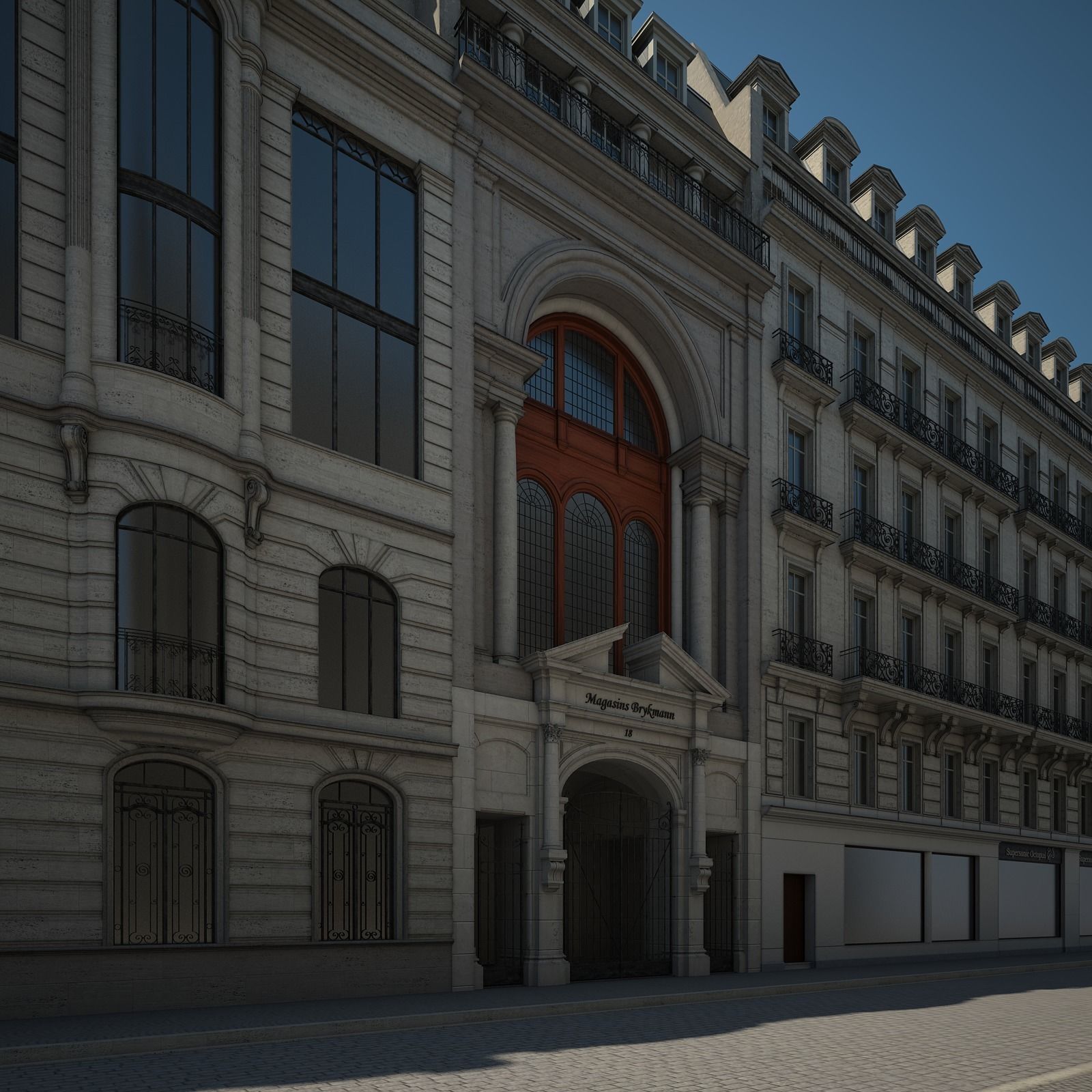 Boulevard city street in paris 3D model_29