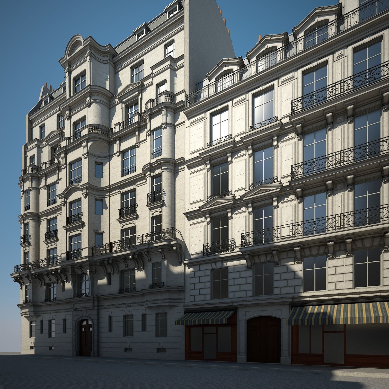 Boulevard city street in paris 3D model_27