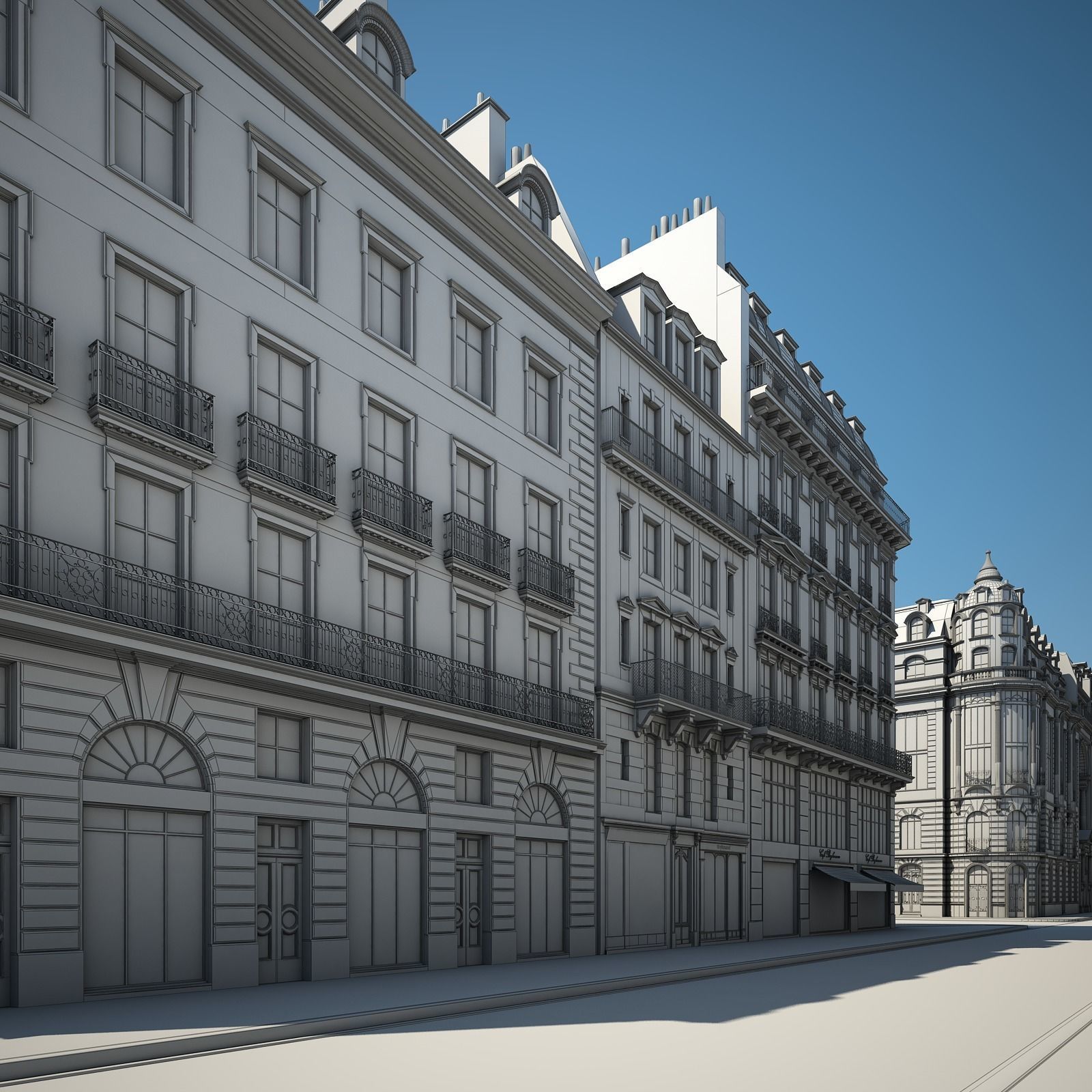 Boulevard city street in paris 3D model_60