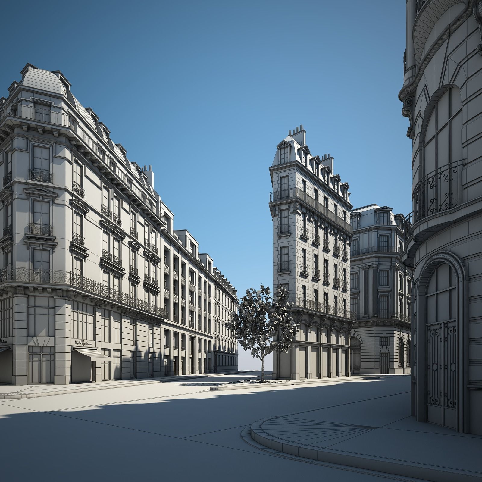 Boulevard city street in paris 3D model_59