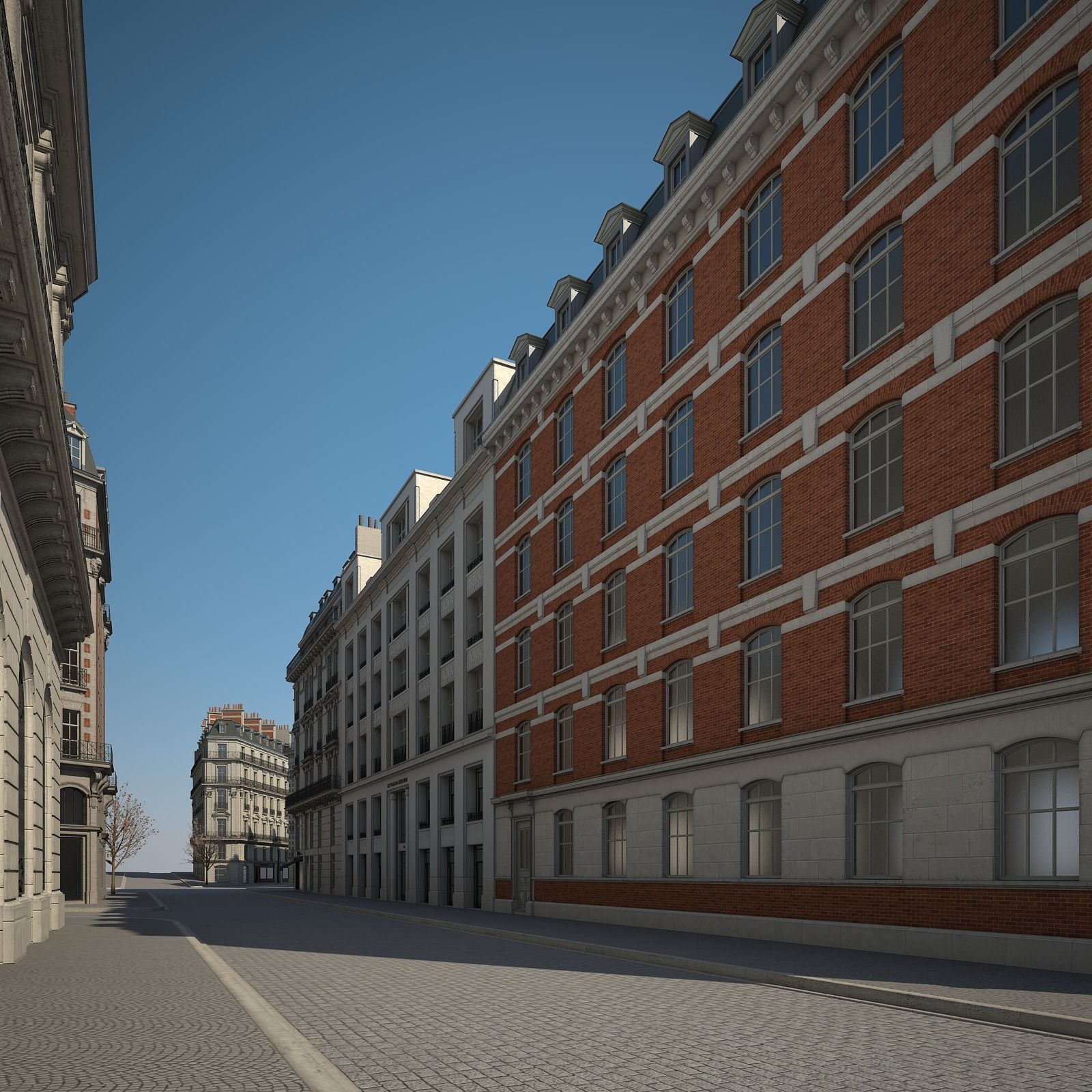 Boulevard city street in paris 3D model_17