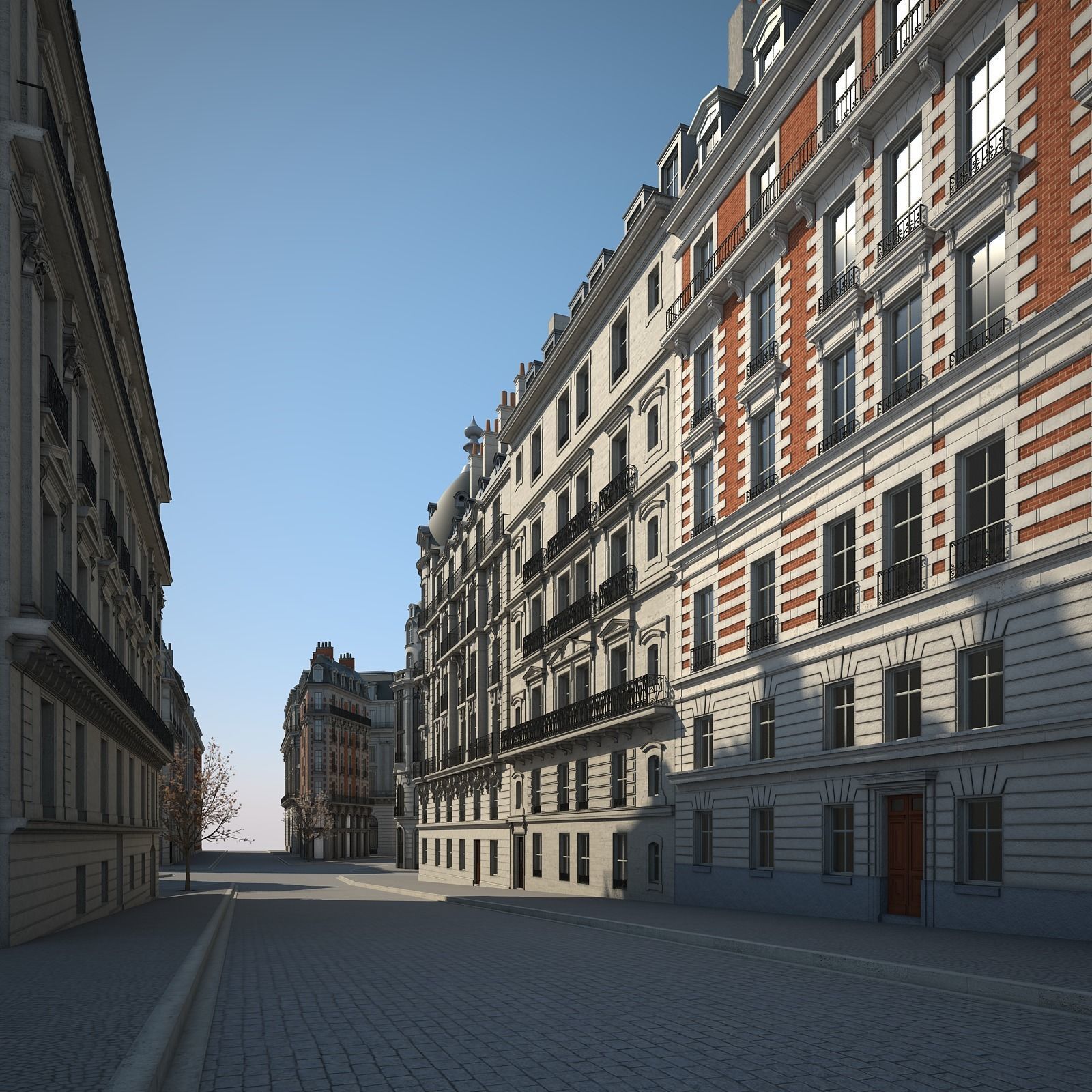 Boulevard city street in paris 3D model_15