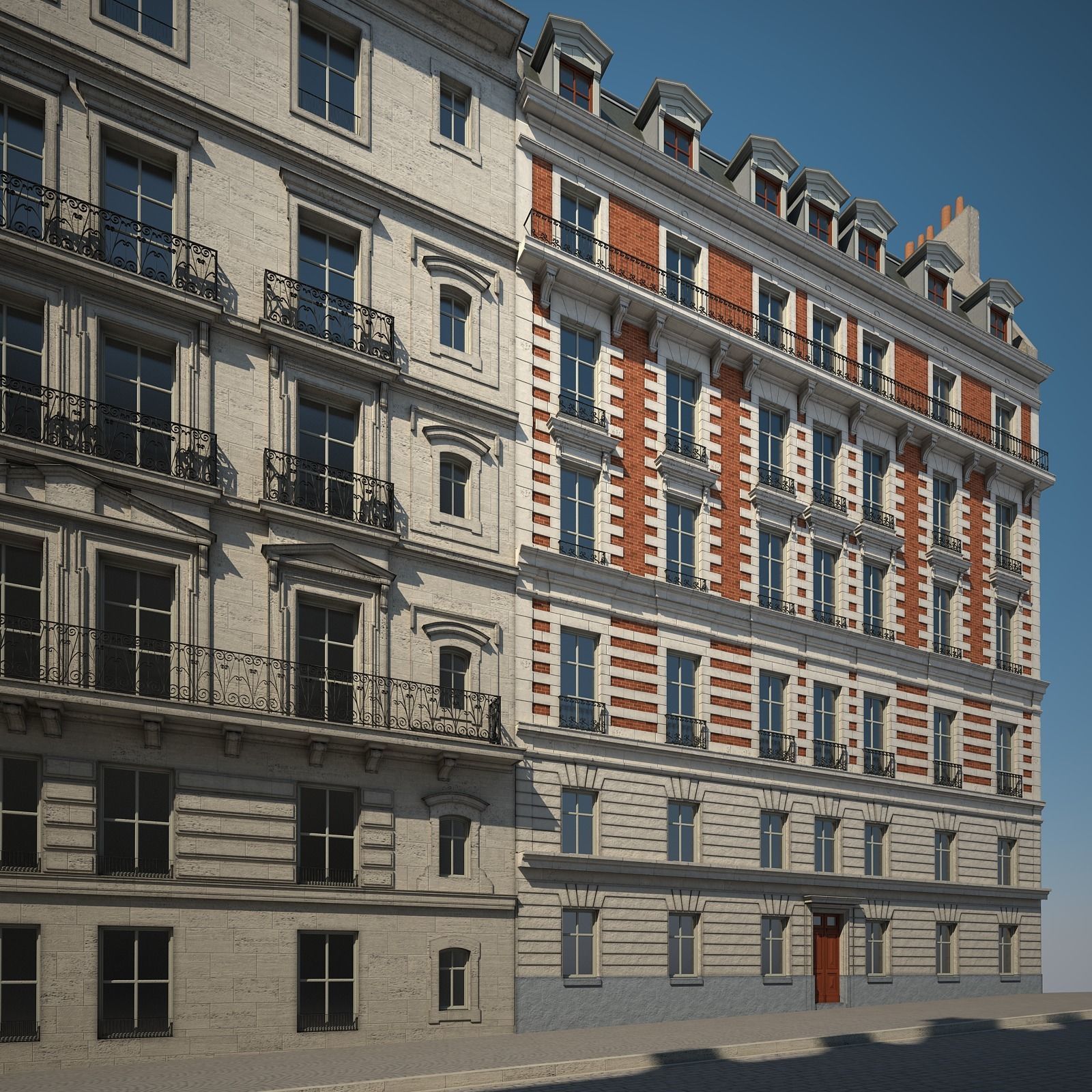 Boulevard city street in paris 3D model_28