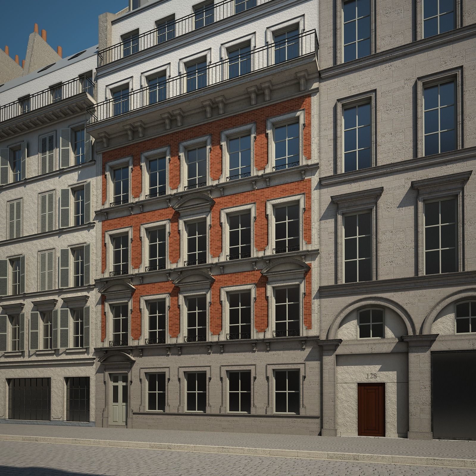 Boulevard city street in paris 3D model_32