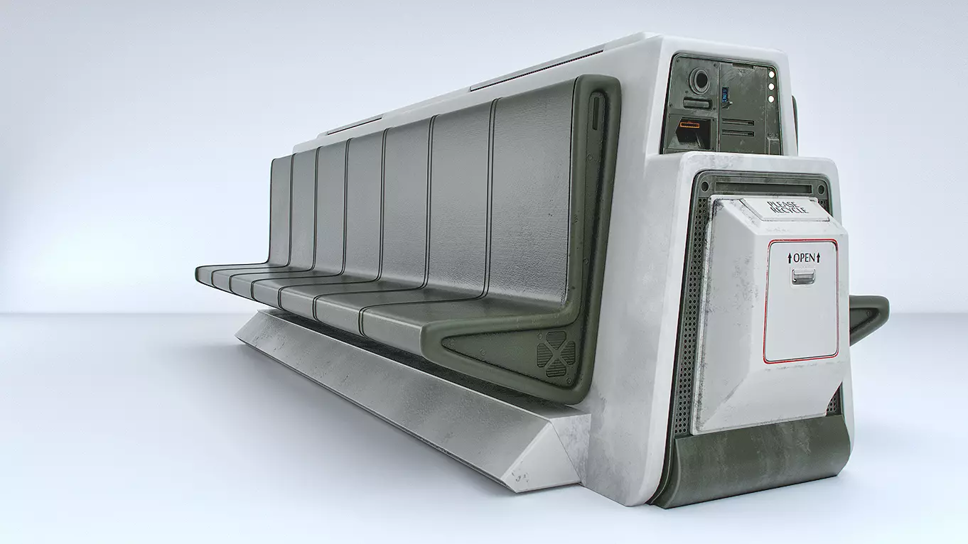Sci-Fi Seat 3D model_0