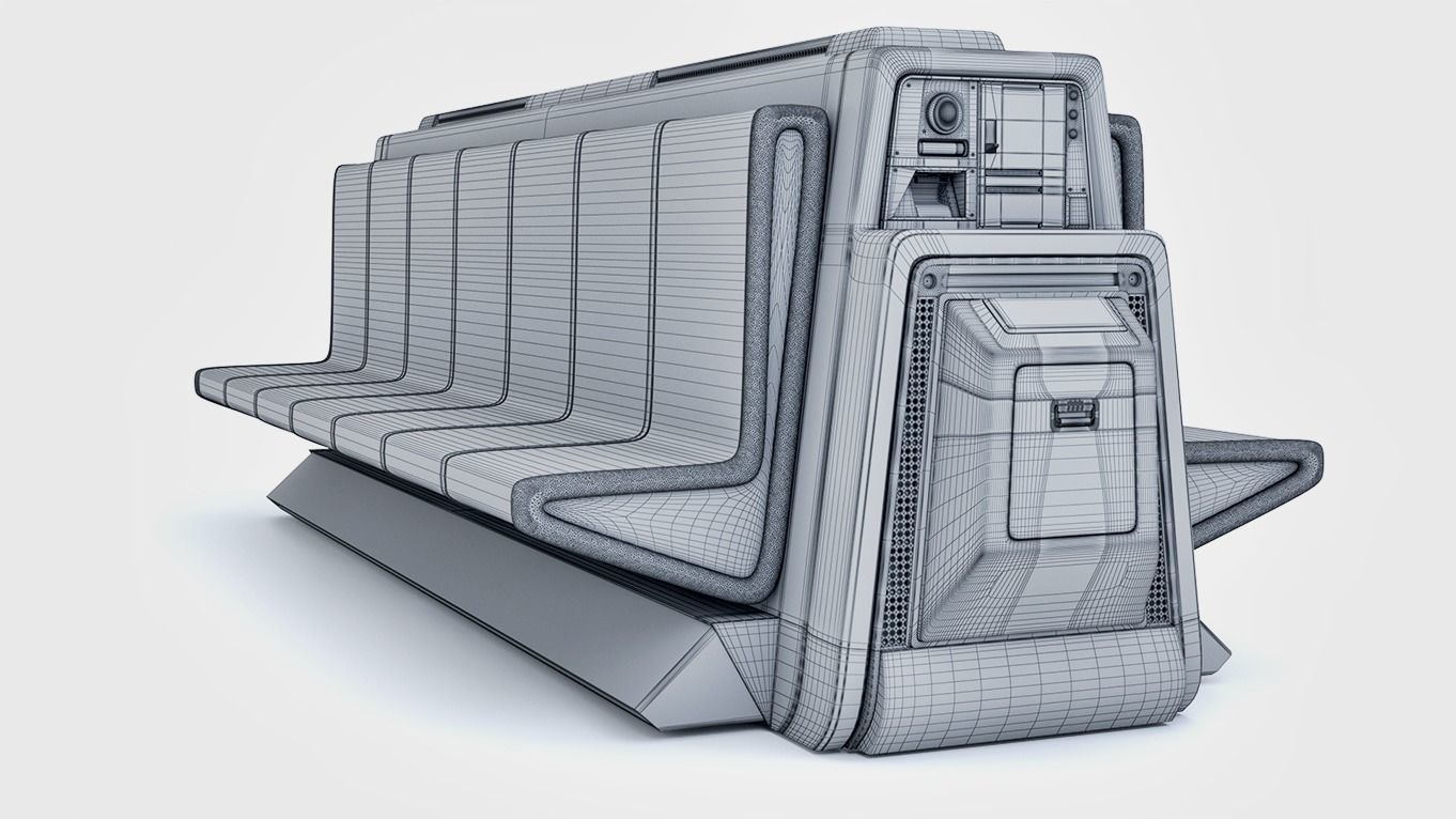 Sci-Fi Seat 3D model_7