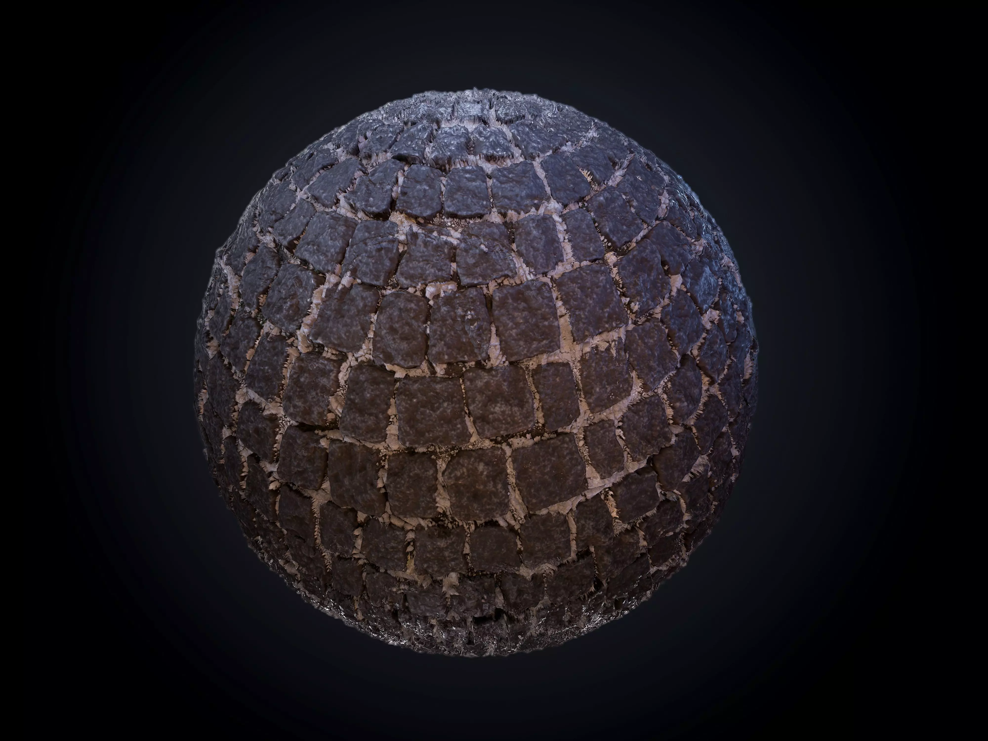 Cobblestone Ground Terrain Seamless PBR Texture Texture