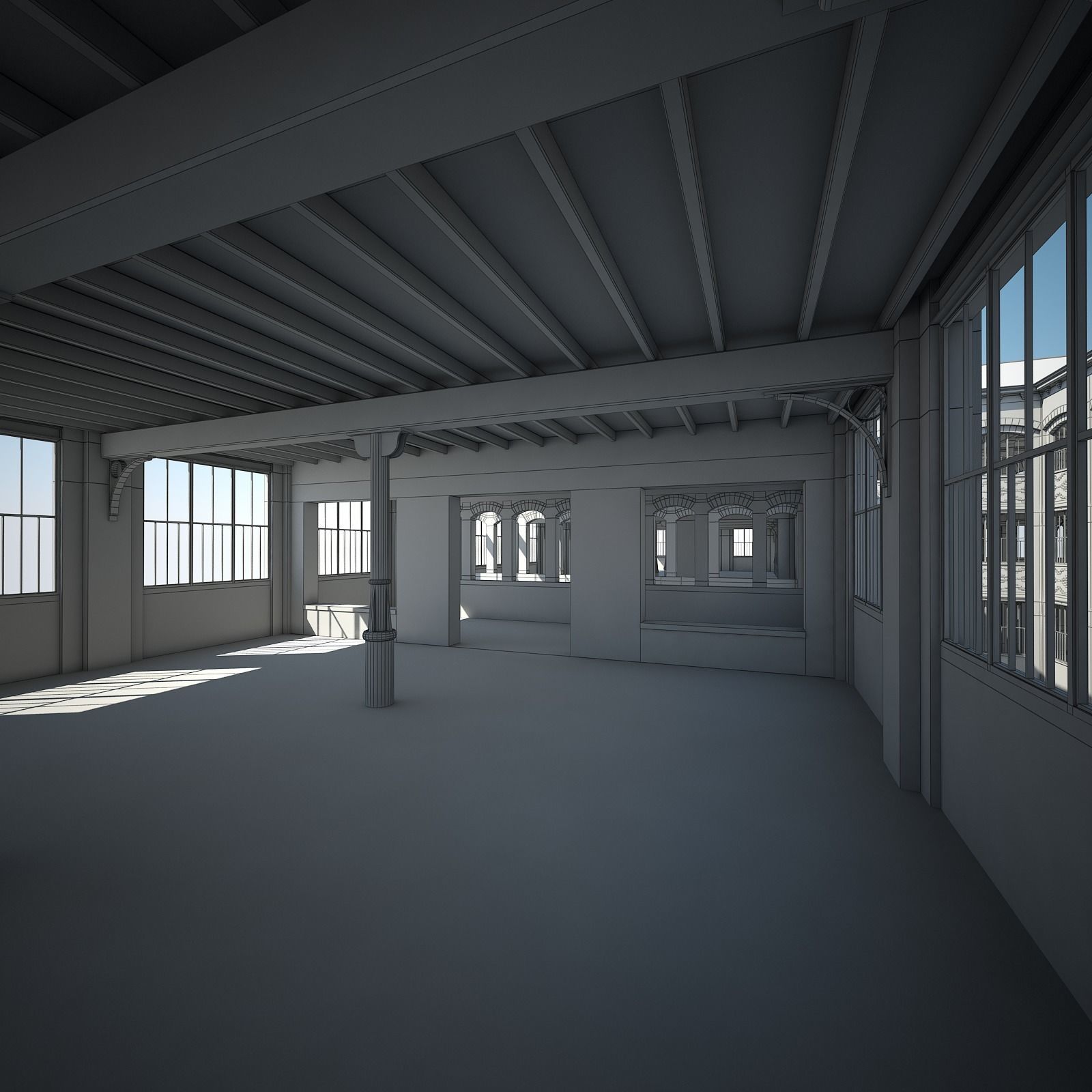 Old Factory 3D model_29