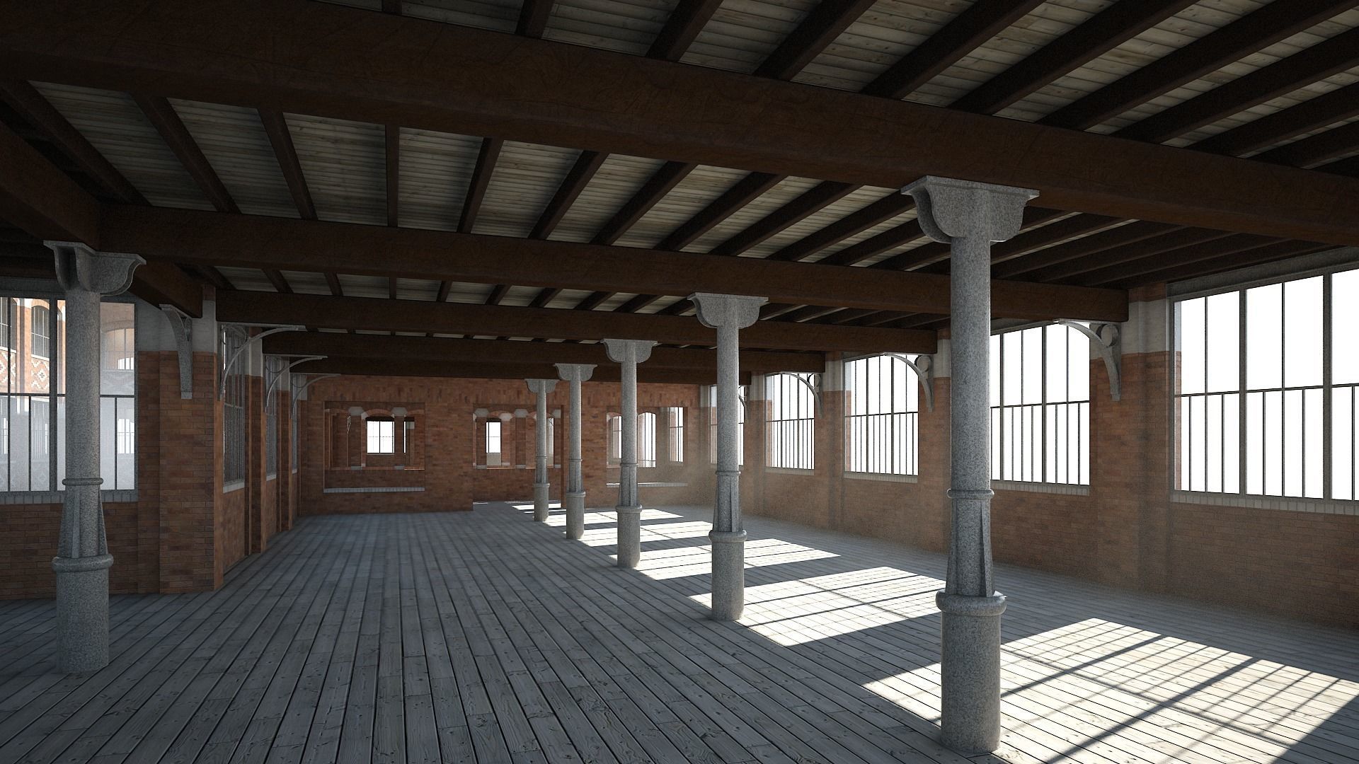 Old Factory 3D model_8