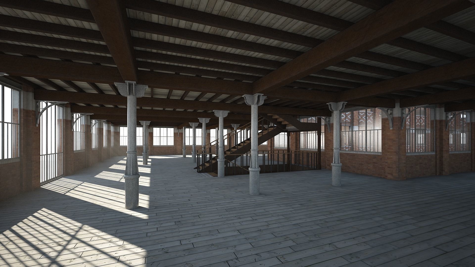 Old Factory 3D model_13