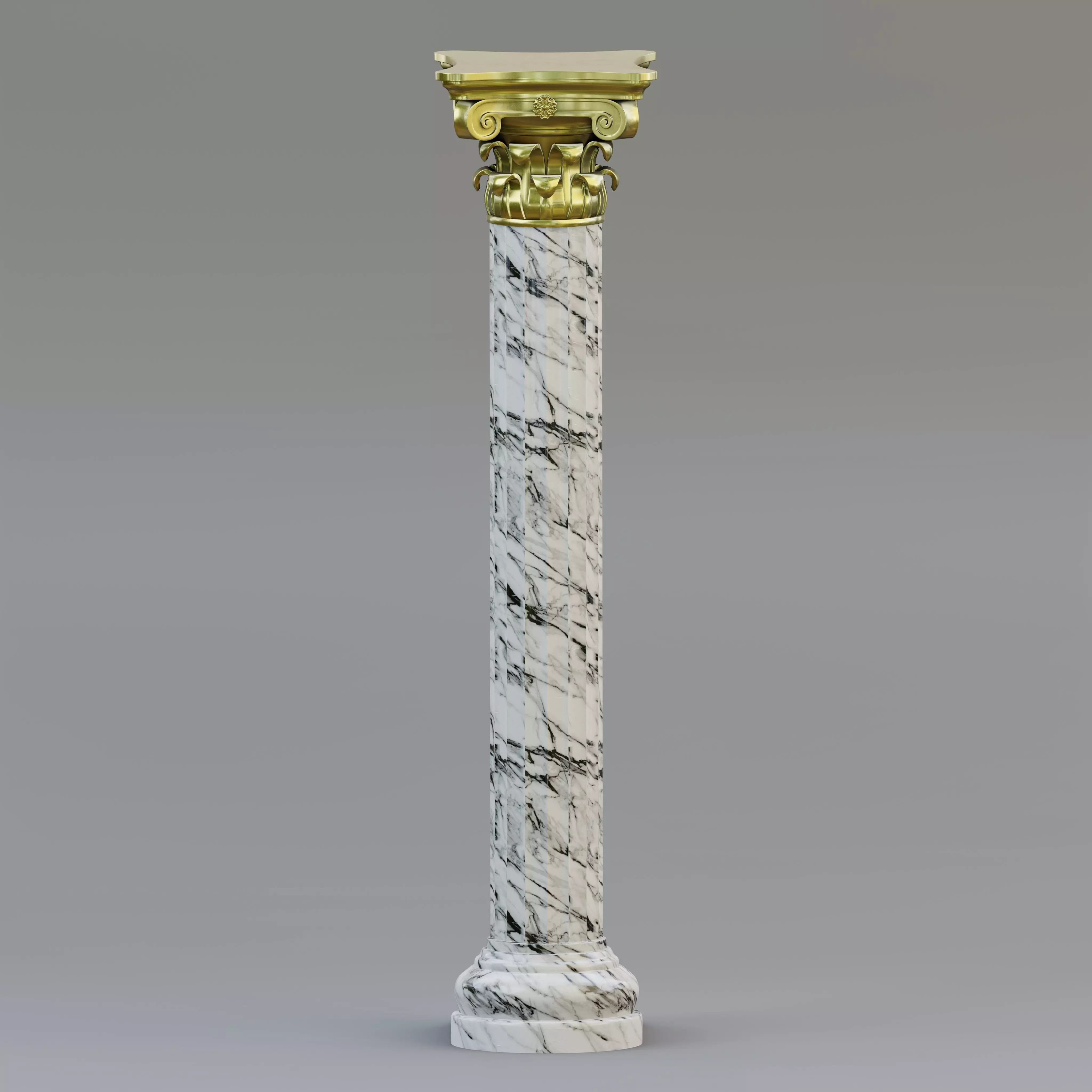 Composite column Low-poly 3D model_0