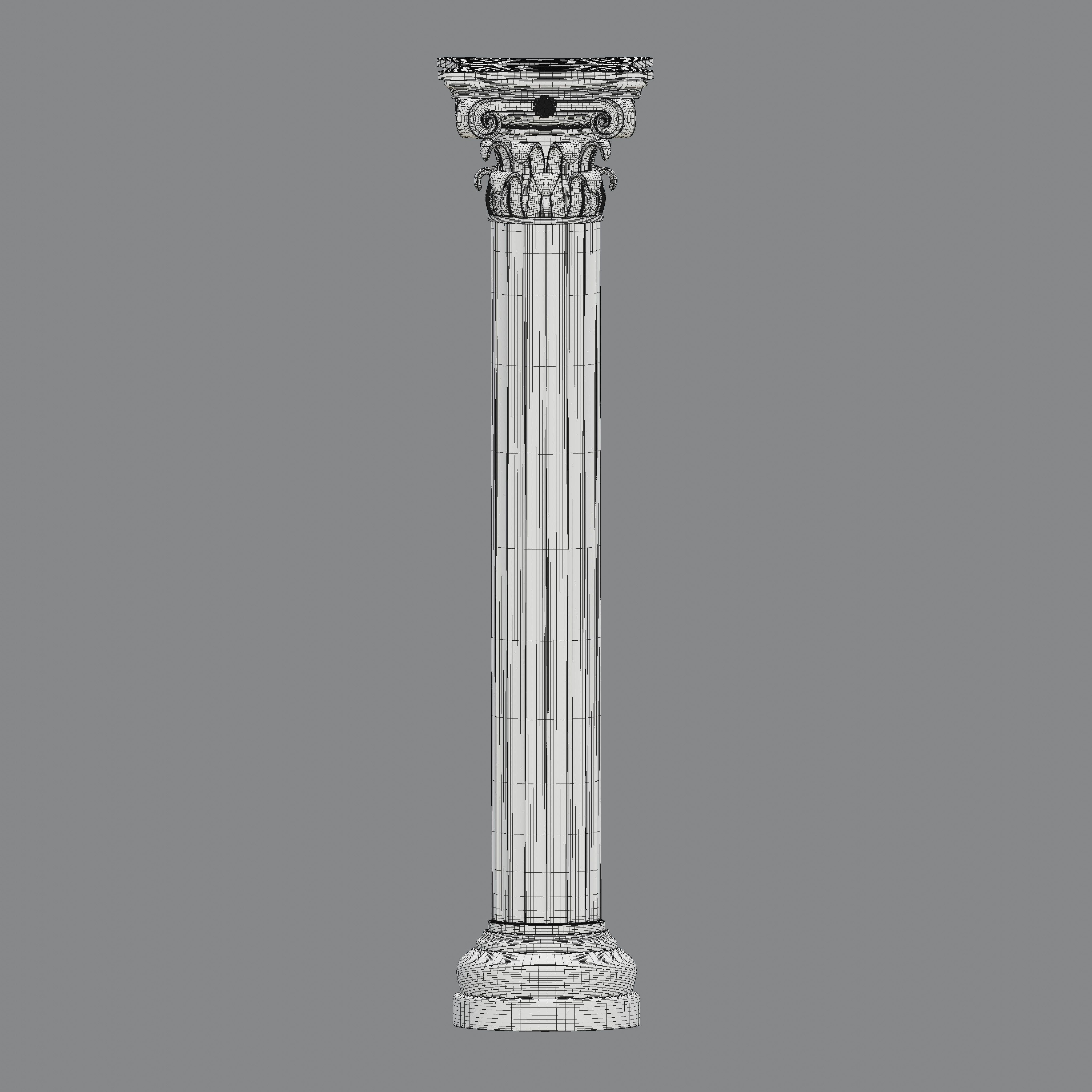 Composite column Low-poly 3D model_8