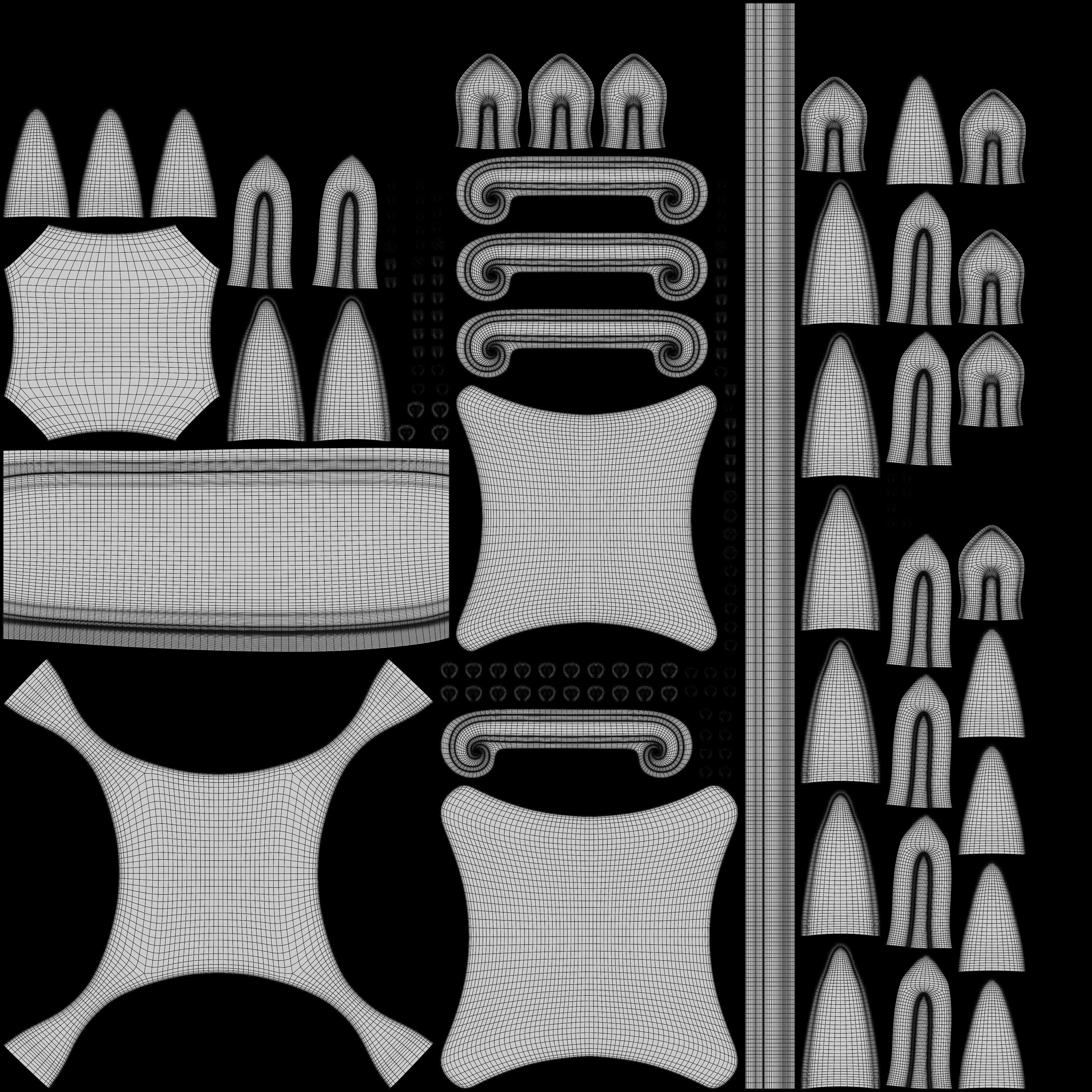 Composite column Low-poly 3D model_13