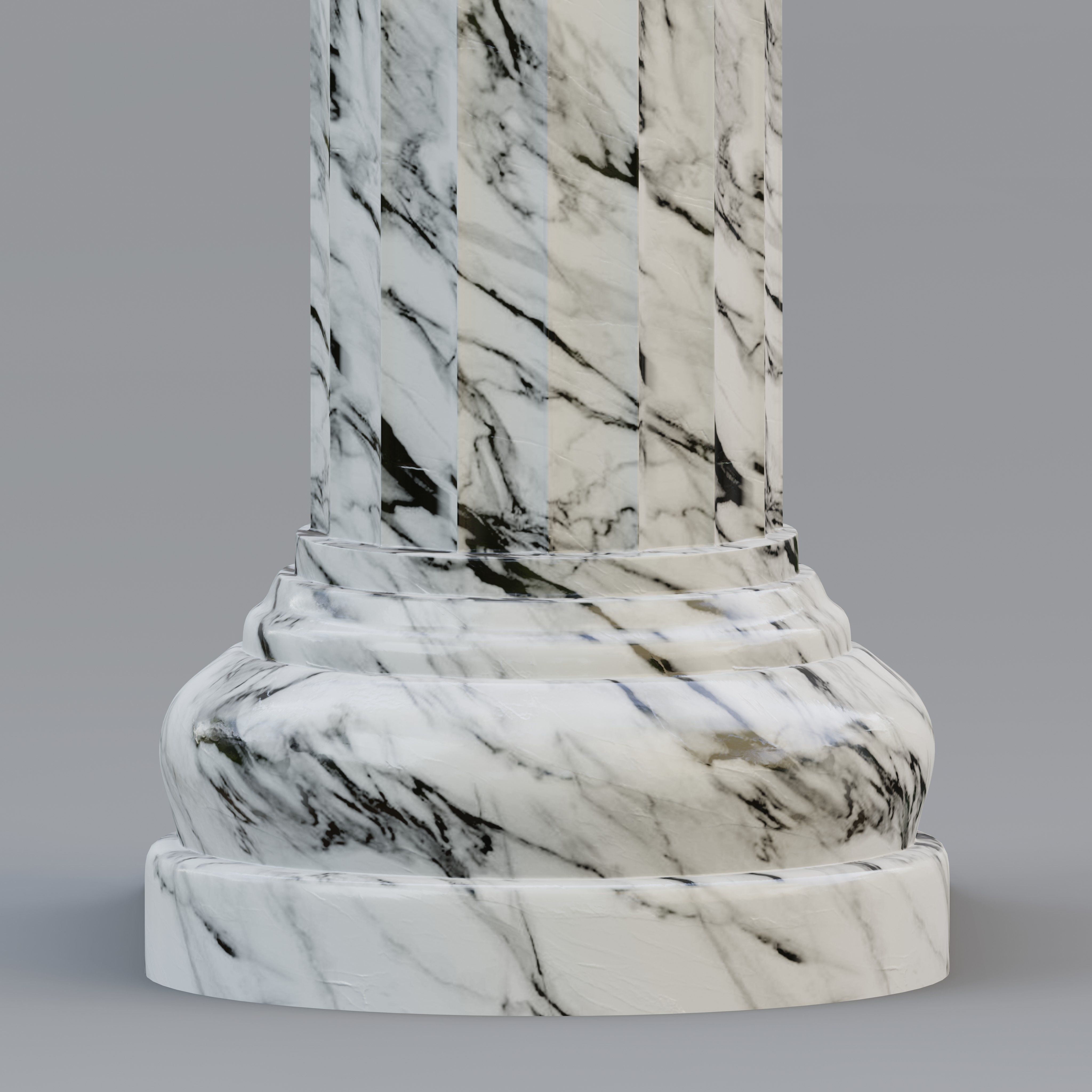 Composite column Low-poly 3D model_2