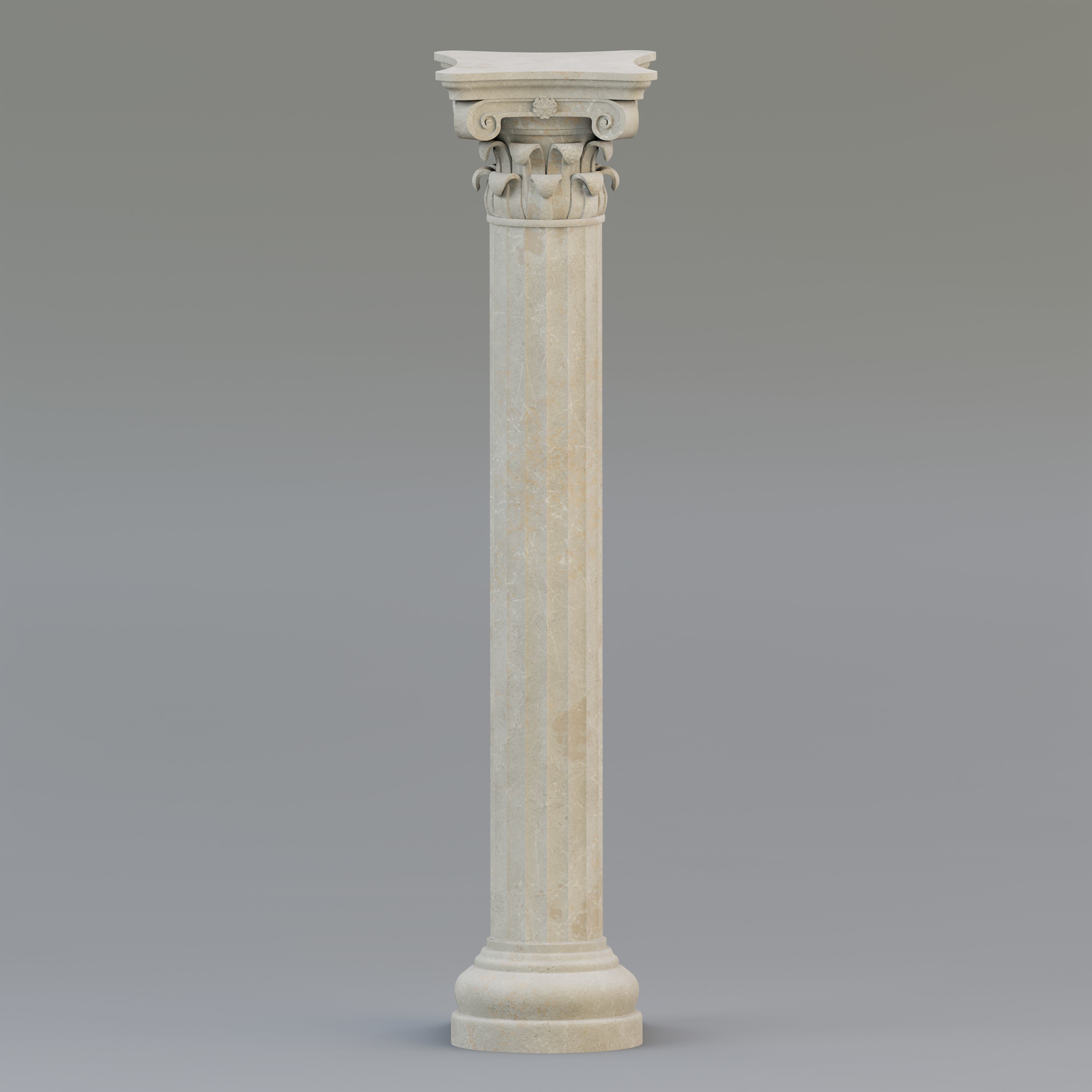 Composite column Low-poly 3D model_6