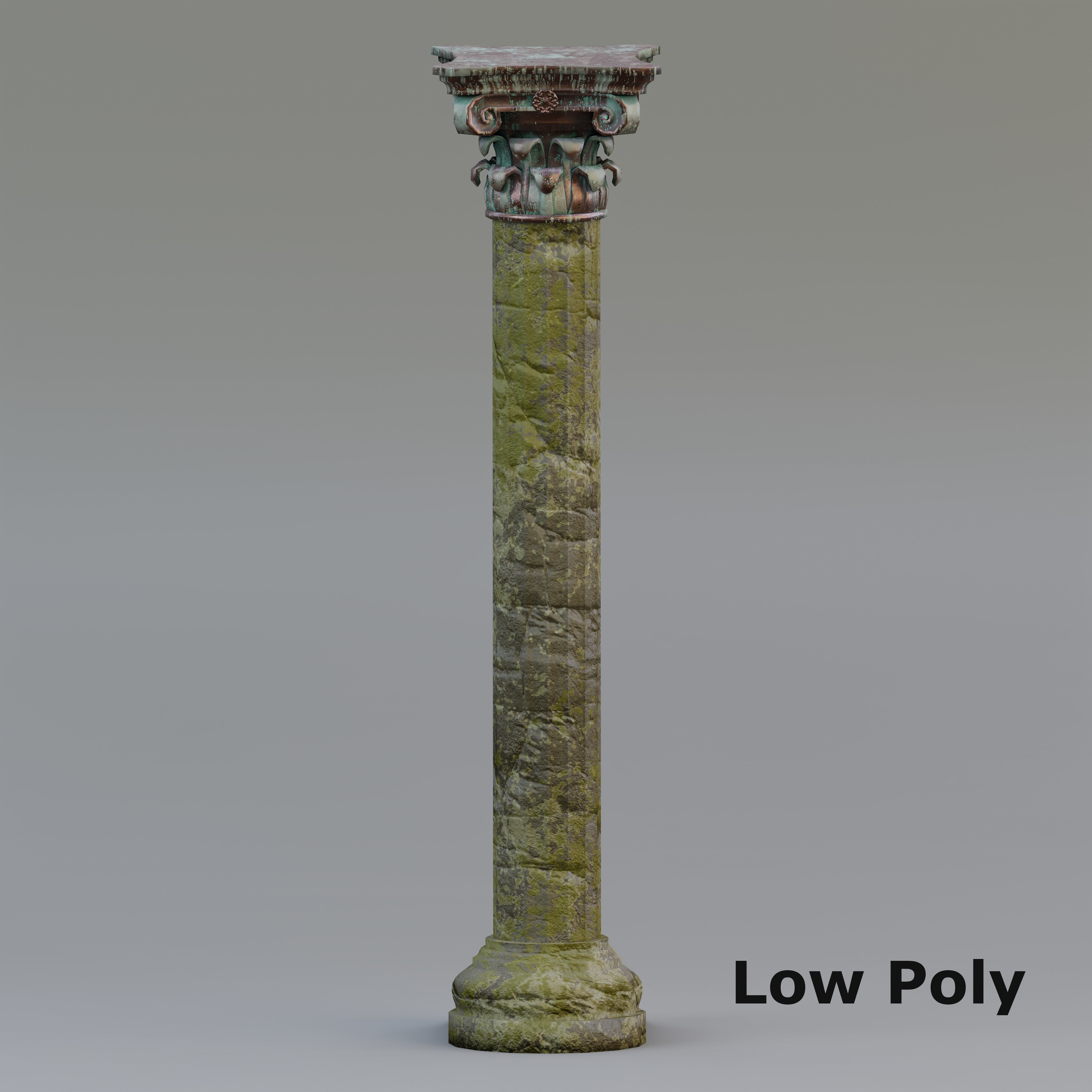 Composite column Low-poly 3D model_5