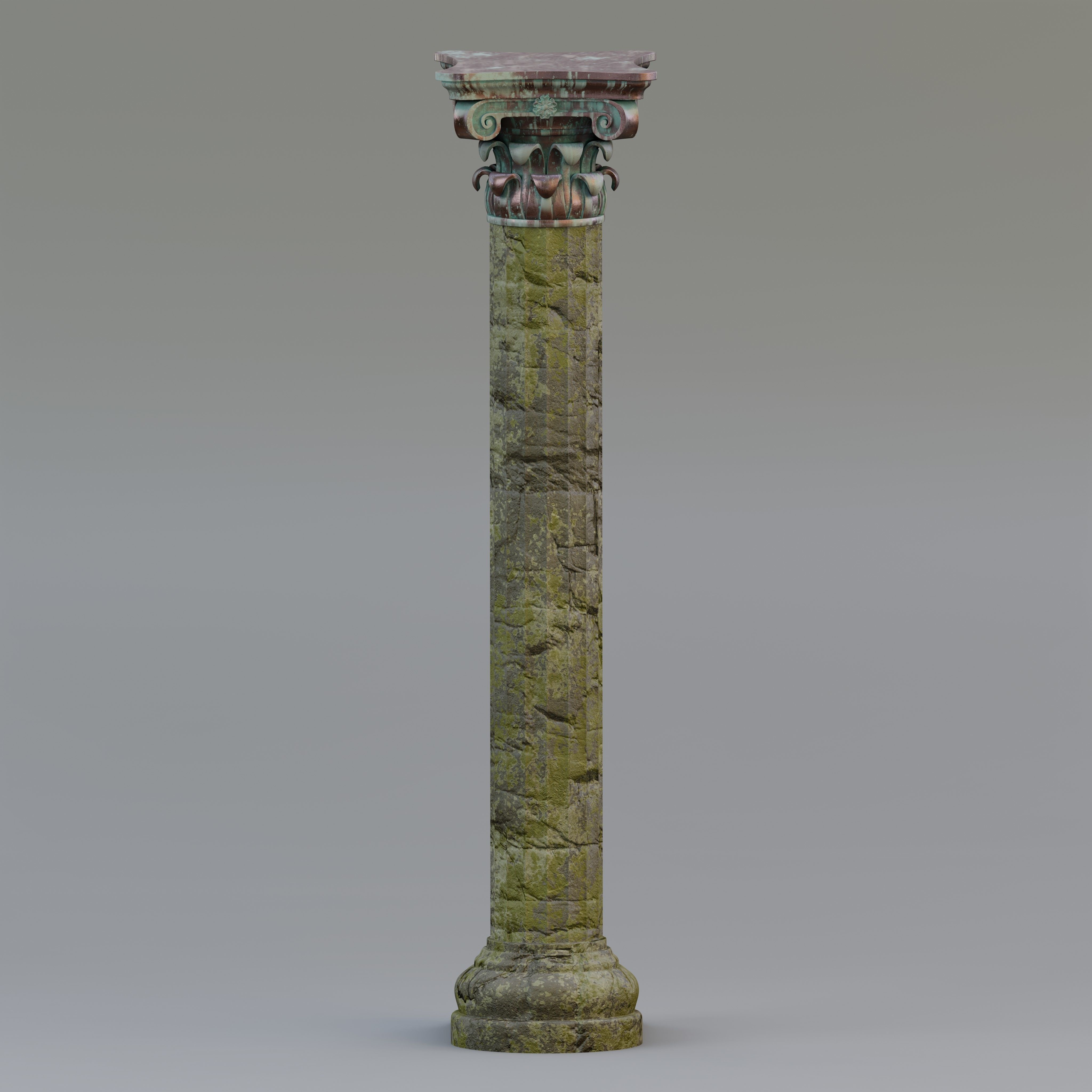 Composite column Low-poly 3D model_4