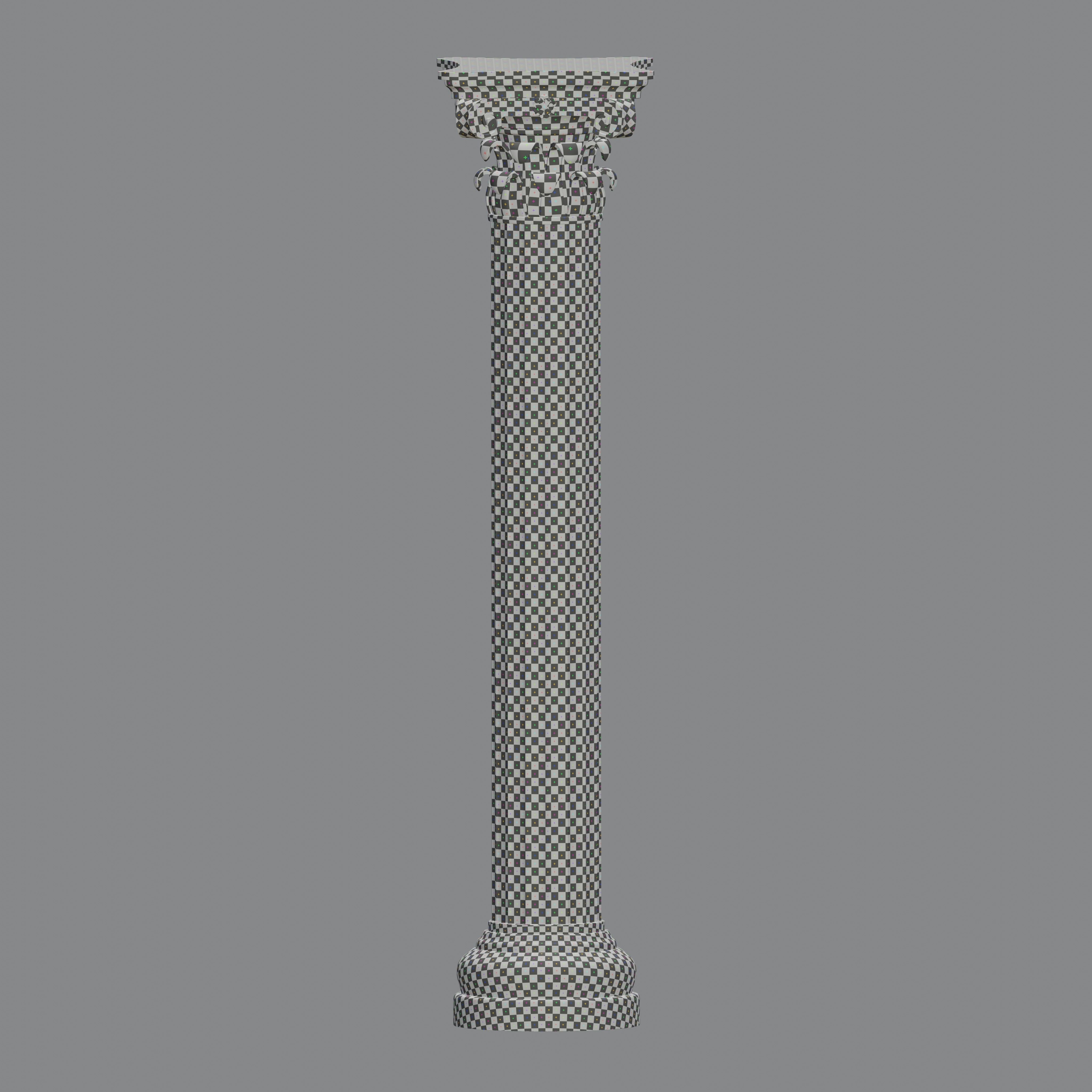 Composite column Low-poly 3D model_12