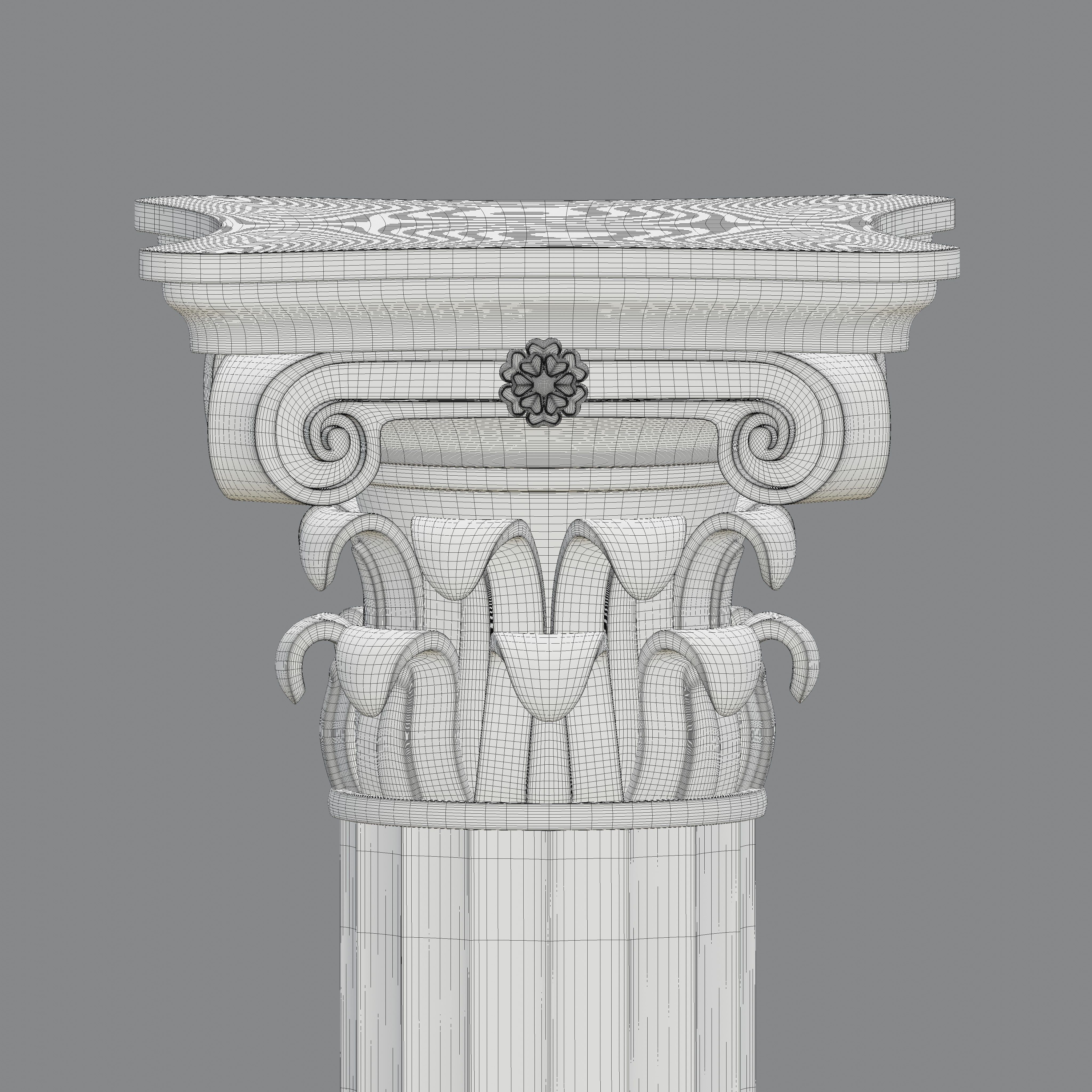 Composite column Low-poly 3D model_10