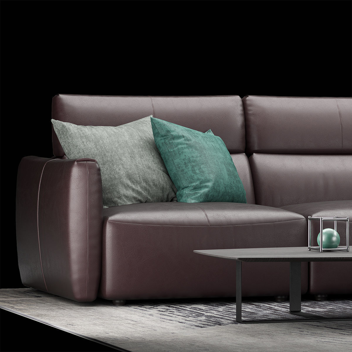Natuzzi Galaxy sofa corner 3D model_5