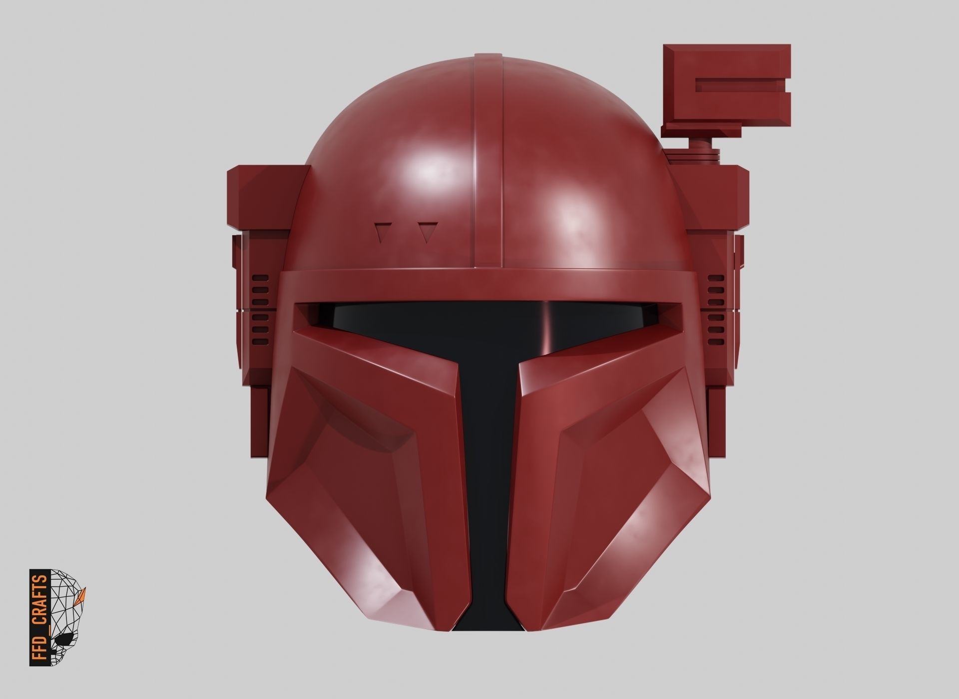 Heavy Infantry Mandalorian Helmet 3D print model_2