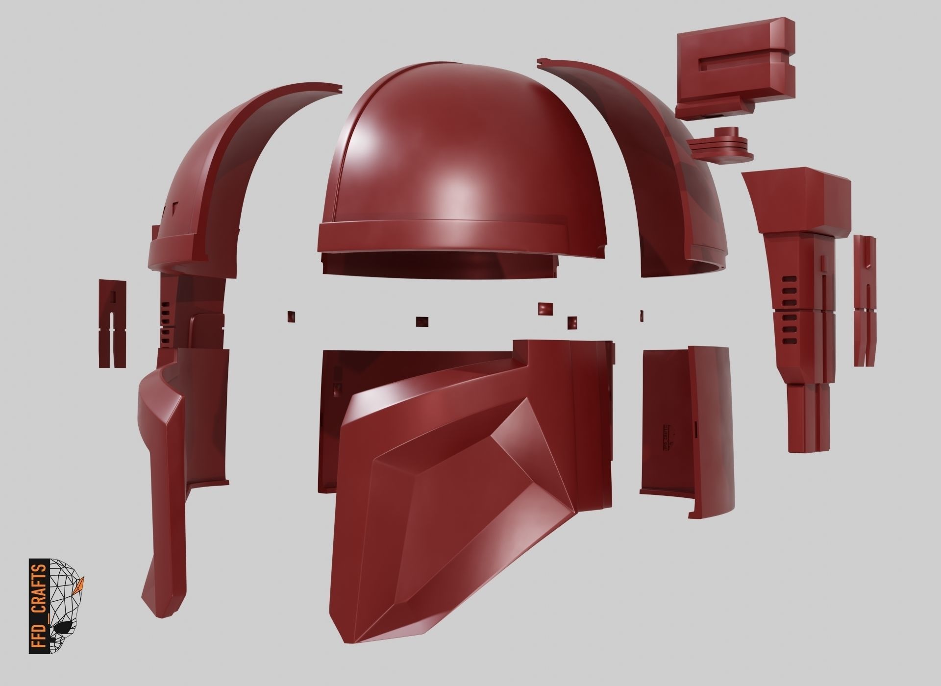 Heavy Infantry Mandalorian Helmet 3D print model_6
