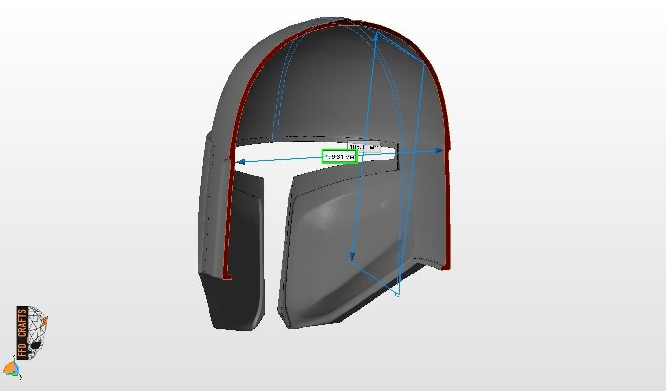Heavy Infantry Mandalorian Helmet 3D print model_7