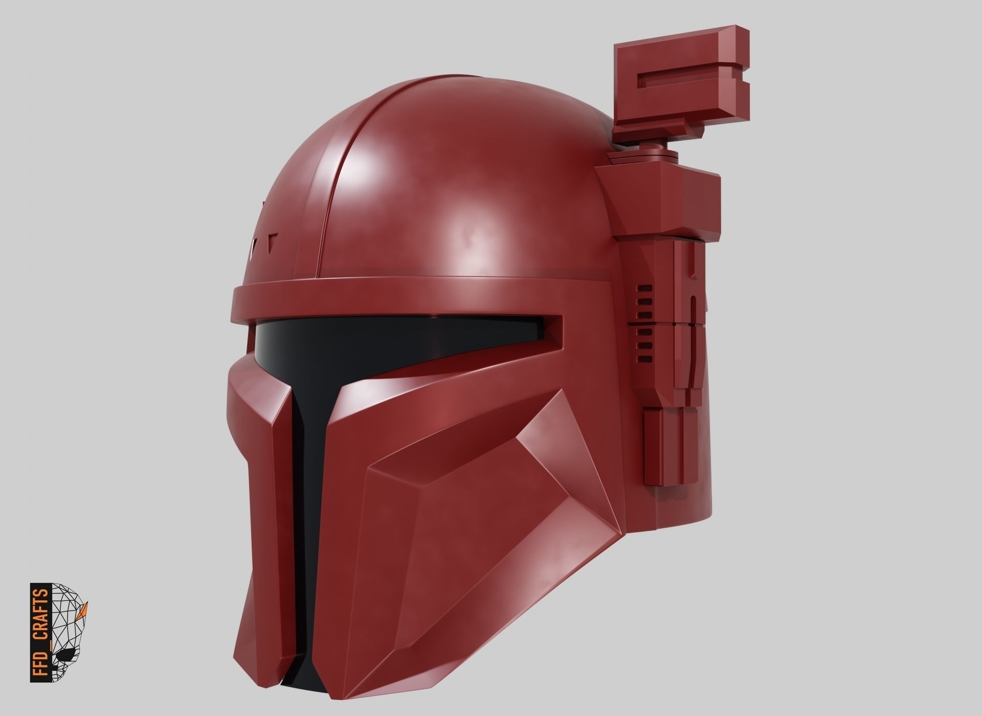 Heavy Infantry Mandalorian Helmet 3D print model_3