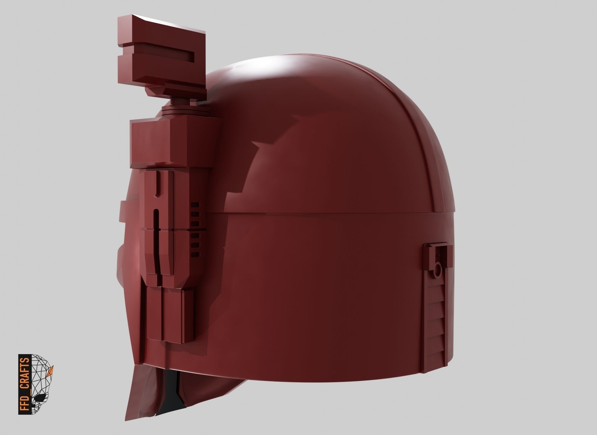 Heavy Infantry Mandalorian Helmet 3D print model_5