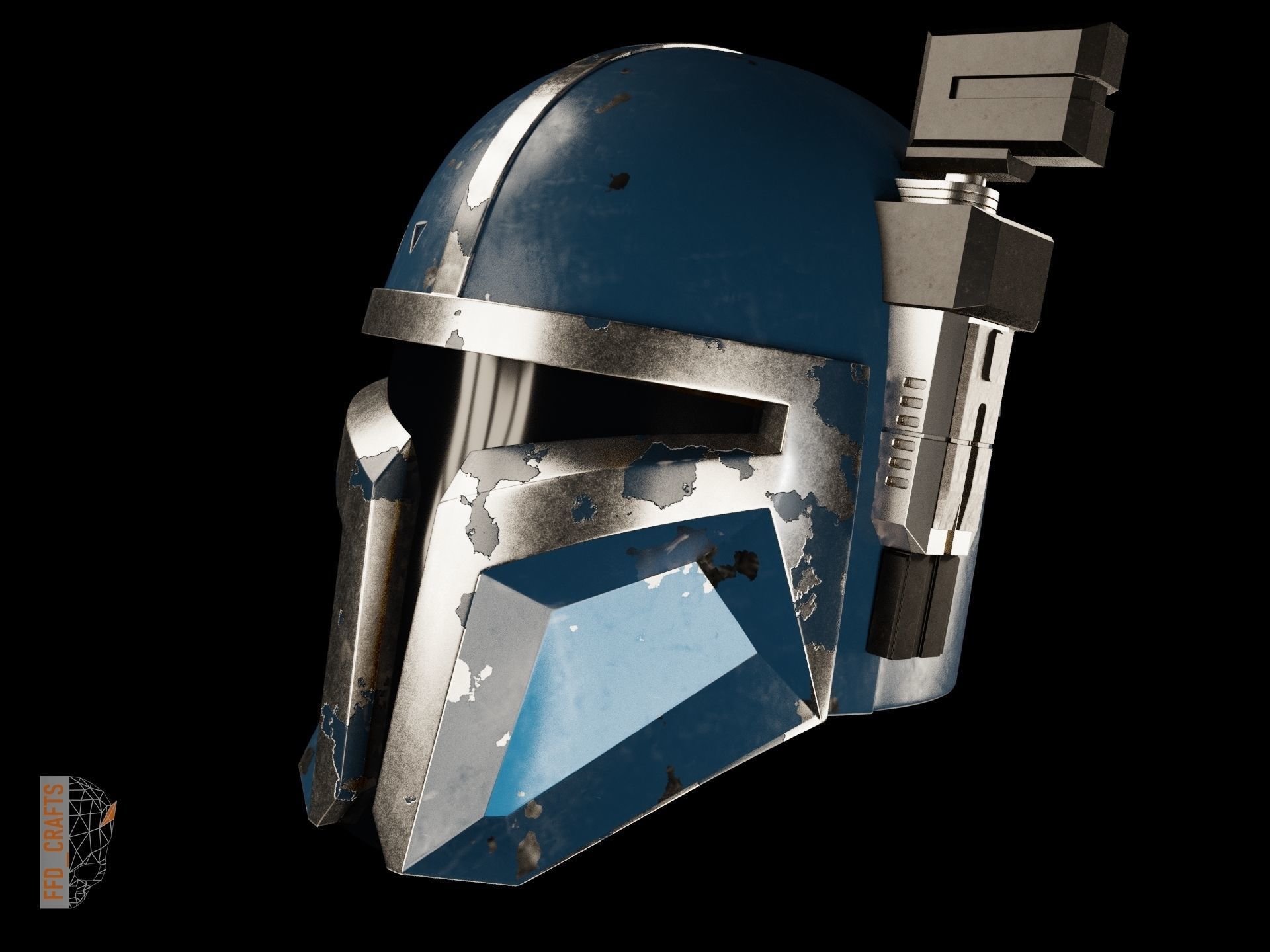 Heavy Infantry Mandalorian Helmet 3D print model_0