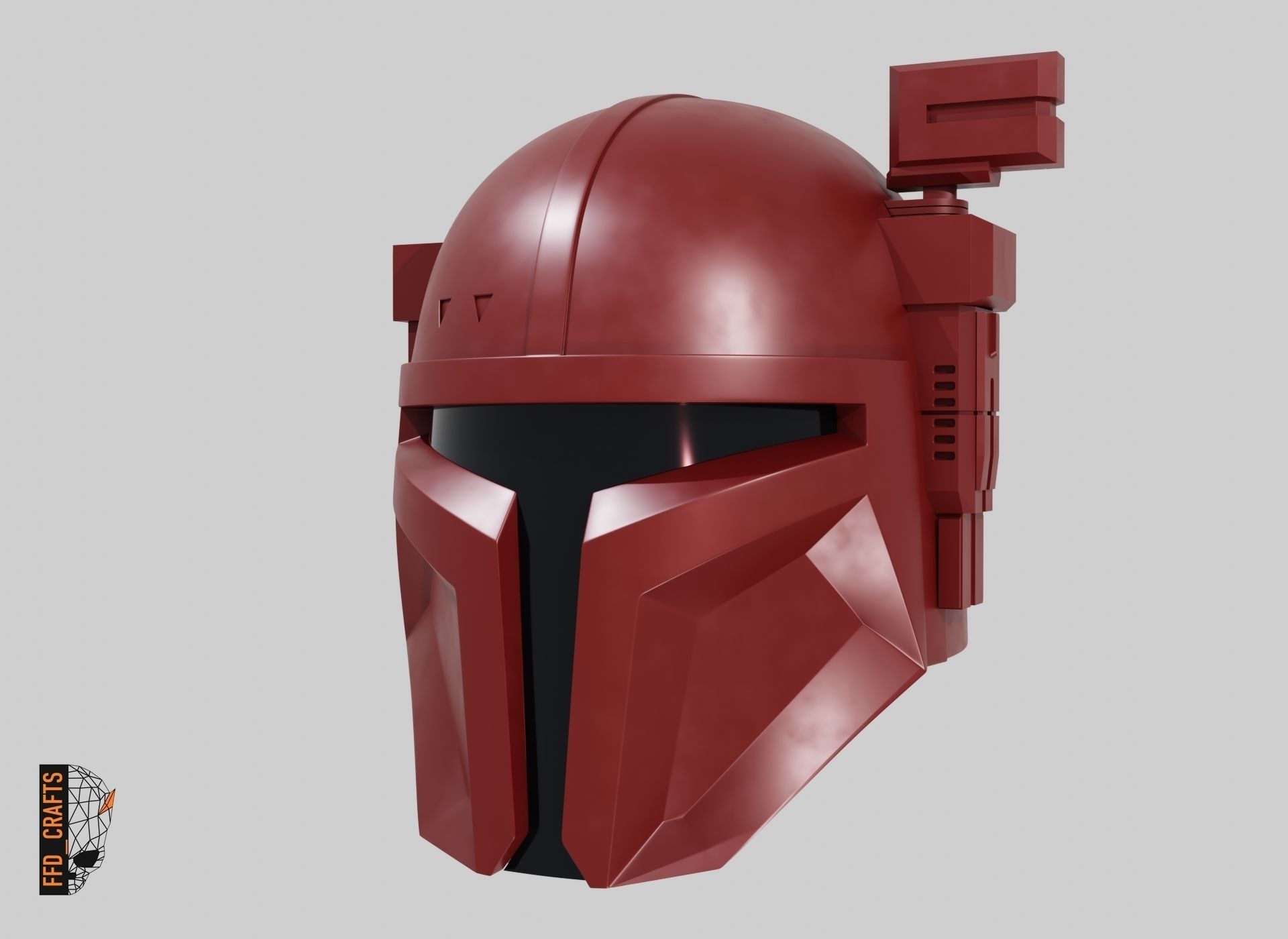 Heavy Infantry Mandalorian Helmet 3D print model_1