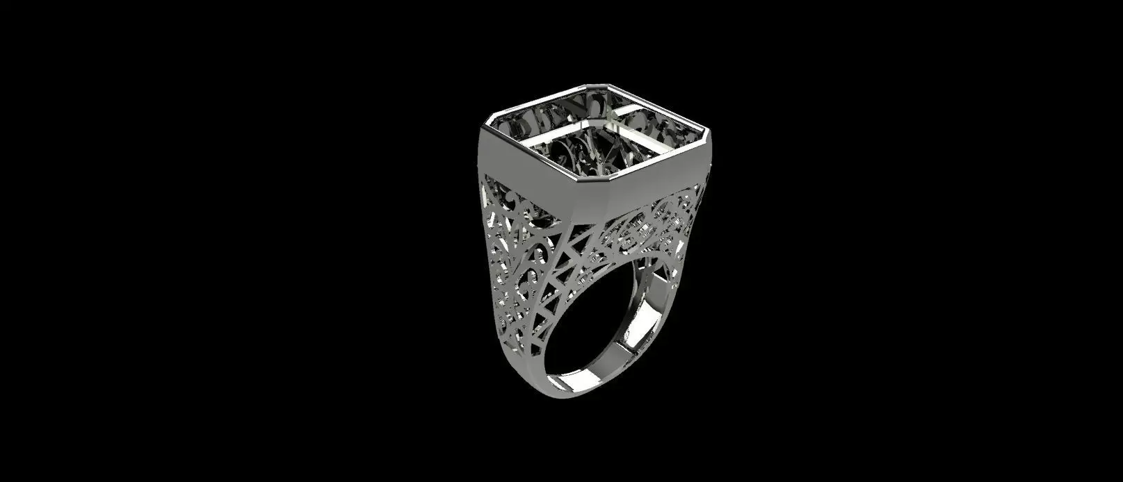 designer ring 3D print model