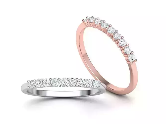 LADIES STACKABLE DIAMOND ANNIVERSARY RING 3dmodel 3D print model