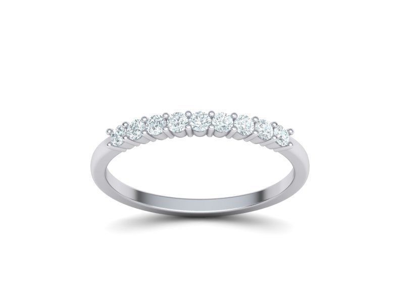 LADIES STACKABLE DIAMOND ANNIVERSARY RING 3dmodel 3D print model_10