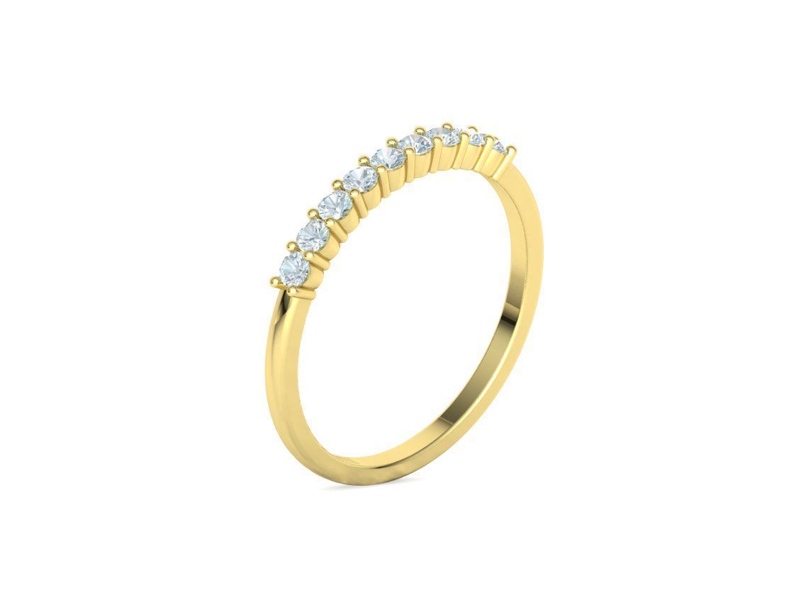 LADIES STACKABLE DIAMOND ANNIVERSARY RING 3dmodel 3D print model_26