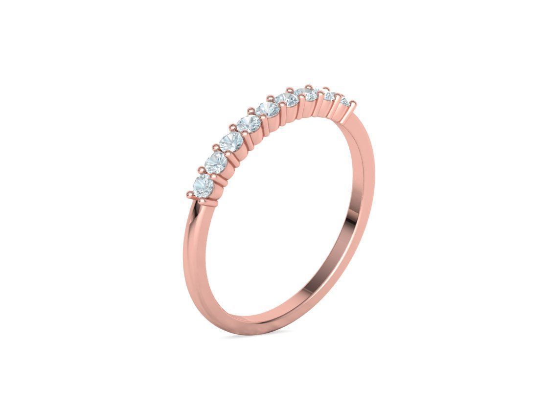 LADIES STACKABLE DIAMOND ANNIVERSARY RING 3dmodel 3D print model_25