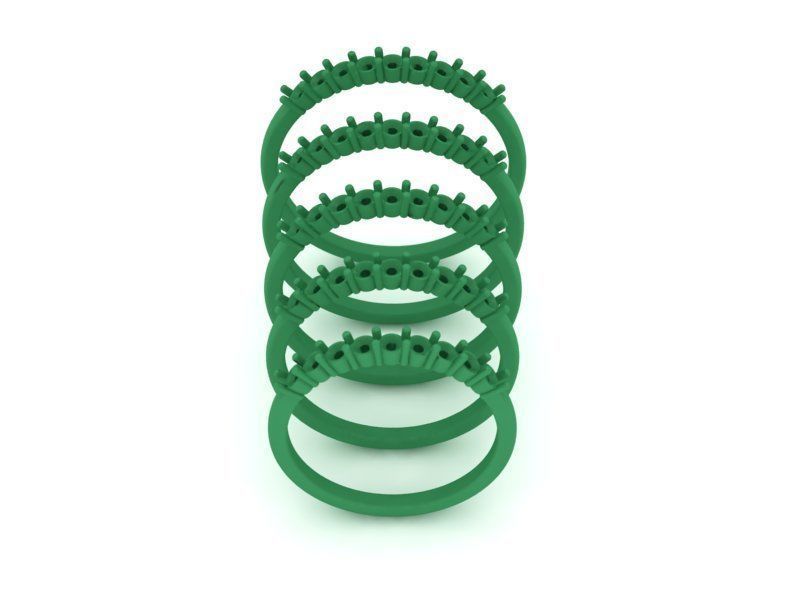 LADIES STACKABLE DIAMOND ANNIVERSARY RING 3dmodel 3D print model_30