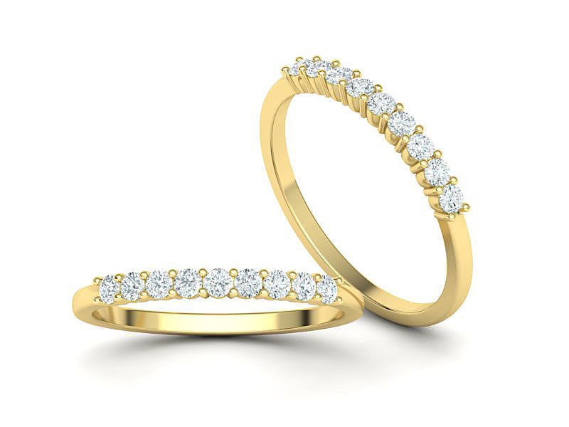 LADIES STACKABLE DIAMOND ANNIVERSARY RING 3dmodel 3D print model_3