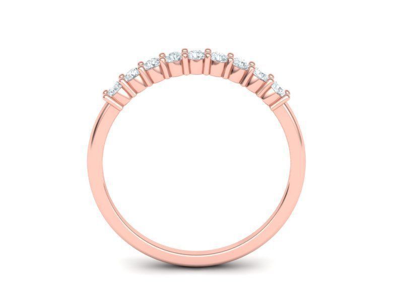 LADIES STACKABLE DIAMOND ANNIVERSARY RING 3dmodel 3D print model_9