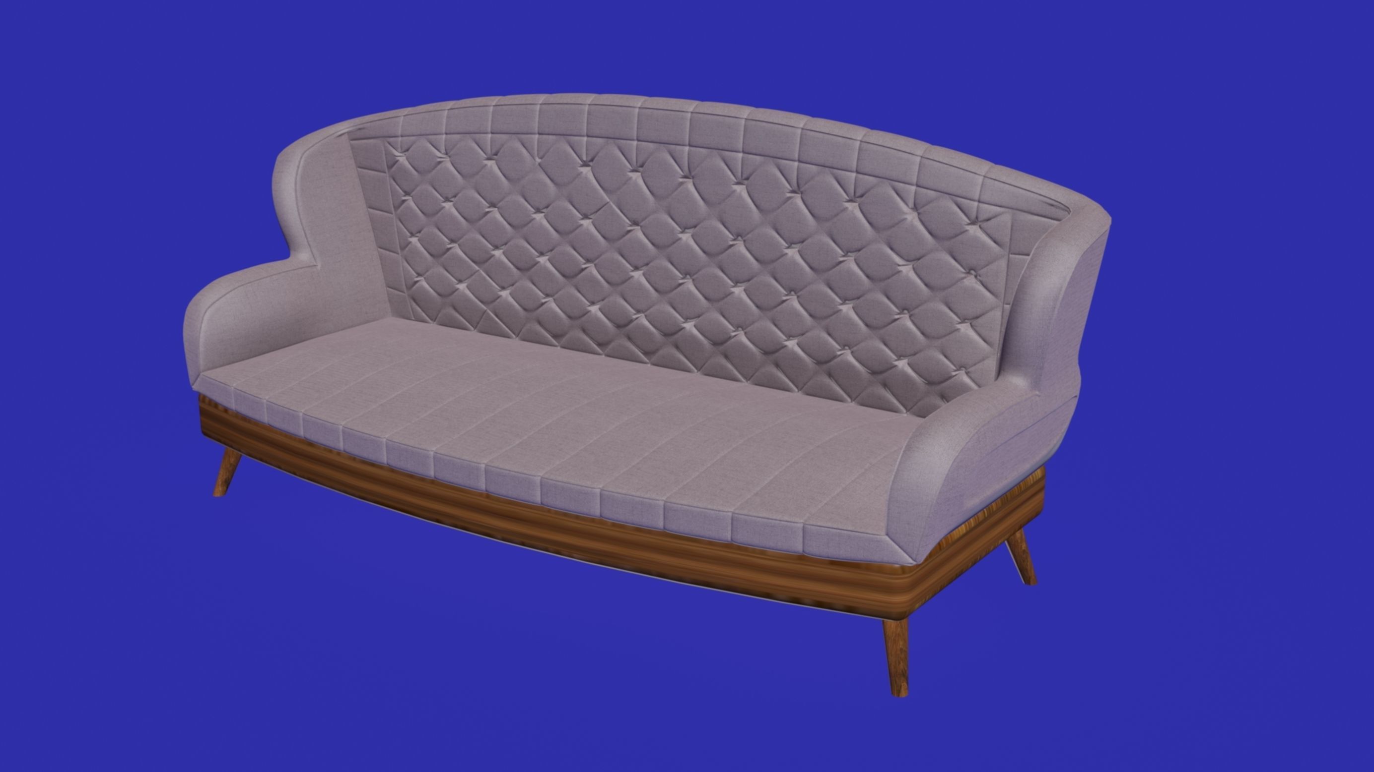 Sofa twisted chesterfield furniture 3D model 3D model_1