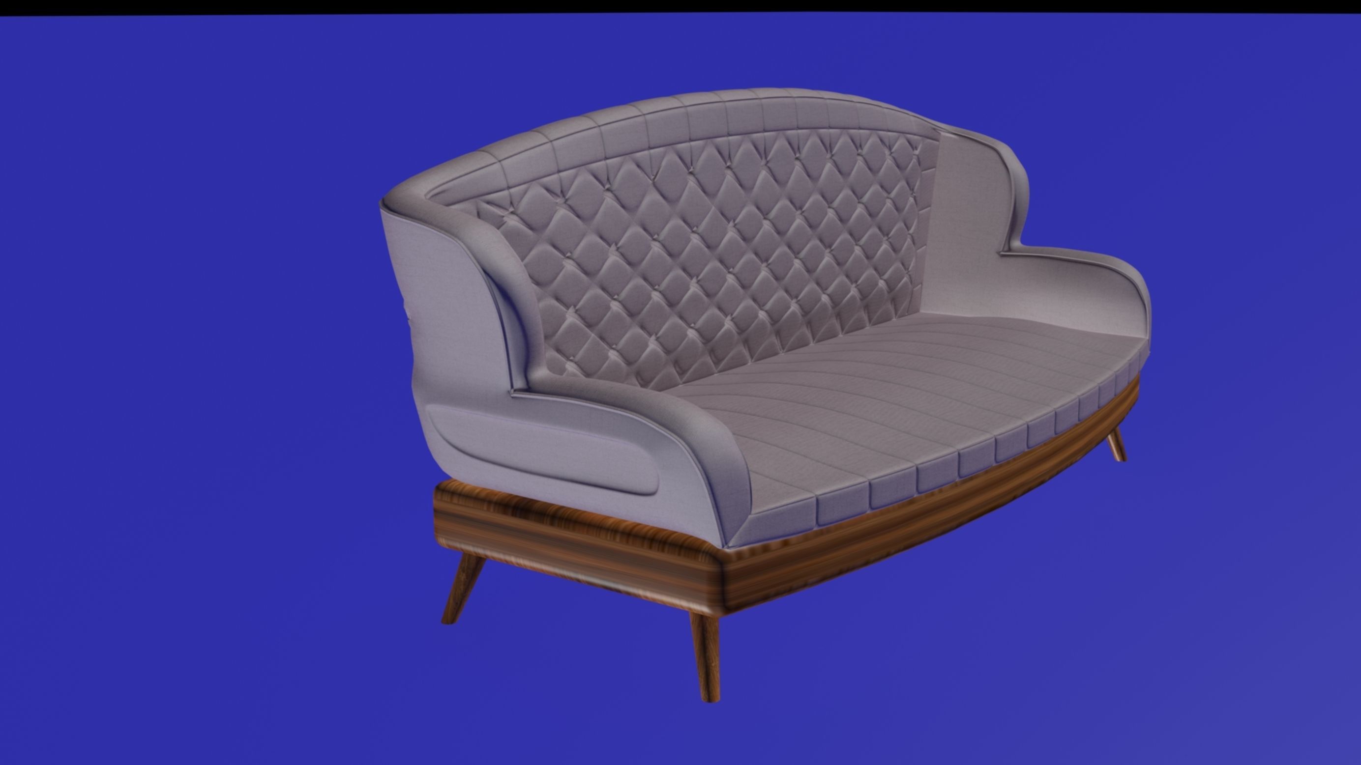 Sofa twisted chesterfield furniture 3D model 3D model_4